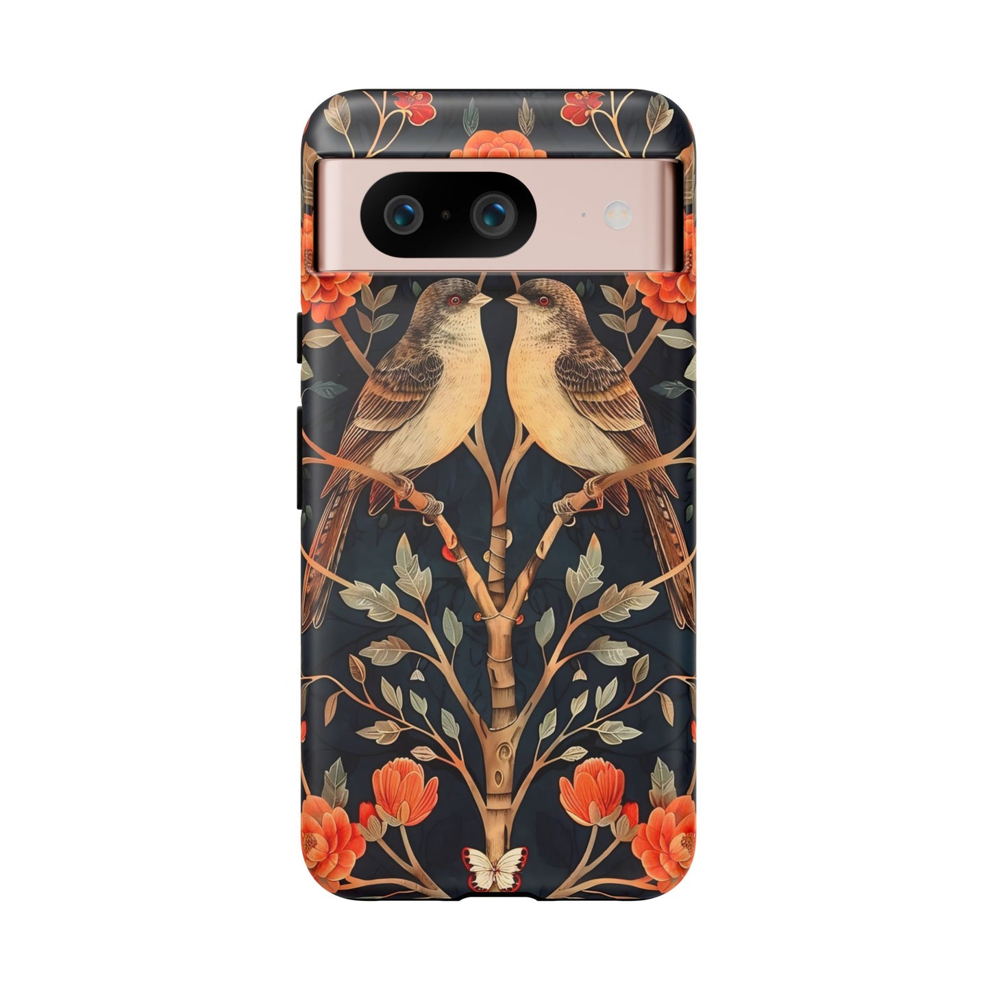 Floral Phone Case – Tough Cases with Bird Design, Unique Gift for Nature Lovers, Stylish Tech Accessory, Phone Cover, Artistic Case
