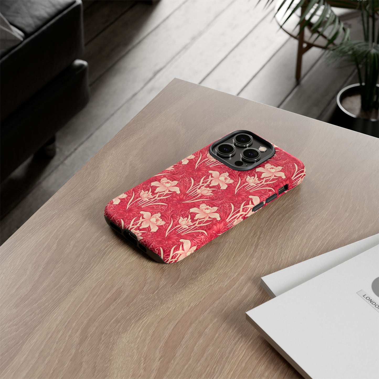 Floral Tough Phone Case - Durable, Stylish Accessory, Perfect Gift for Her, Floral Pattern, Customizable, Ideal for Daily Use