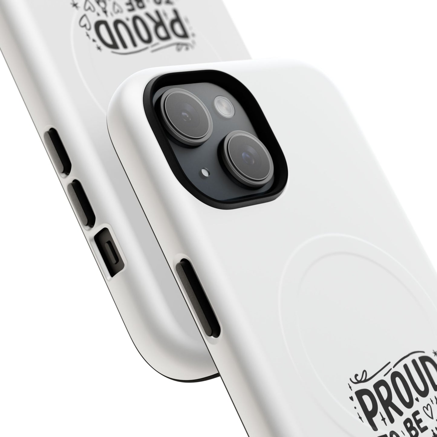 Proud London Magnetic Phone Case, Tough Phone Cover, Gift for Londoners, Travel Souvenir, Black and White Design
