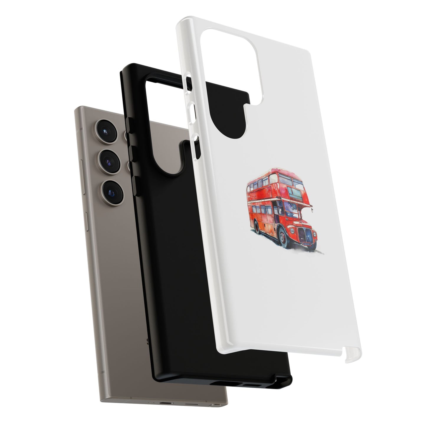 Vintage Red Double-Decker Bus Phone Case - Tough & Stylish