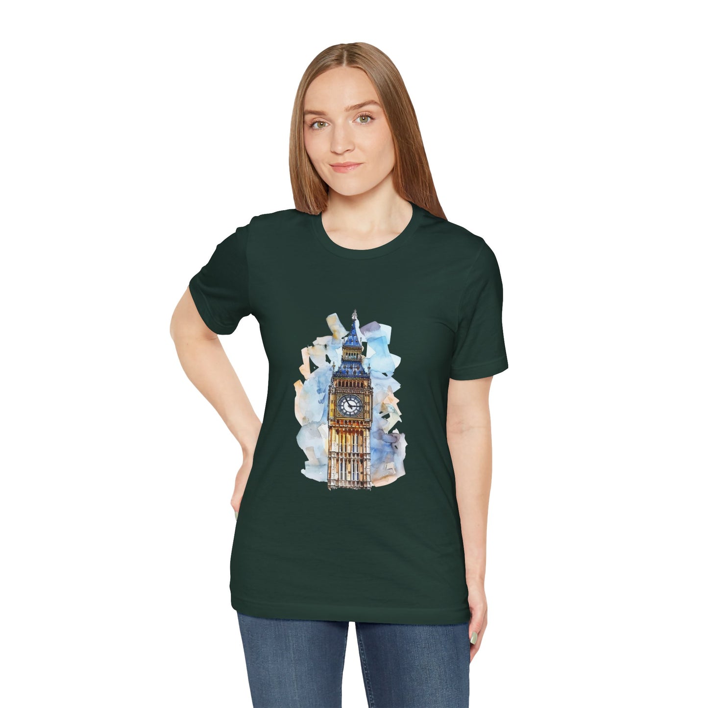 Unisex Jersey Short Sleeve Tee - Iconic Big Ben Clock Tower Design