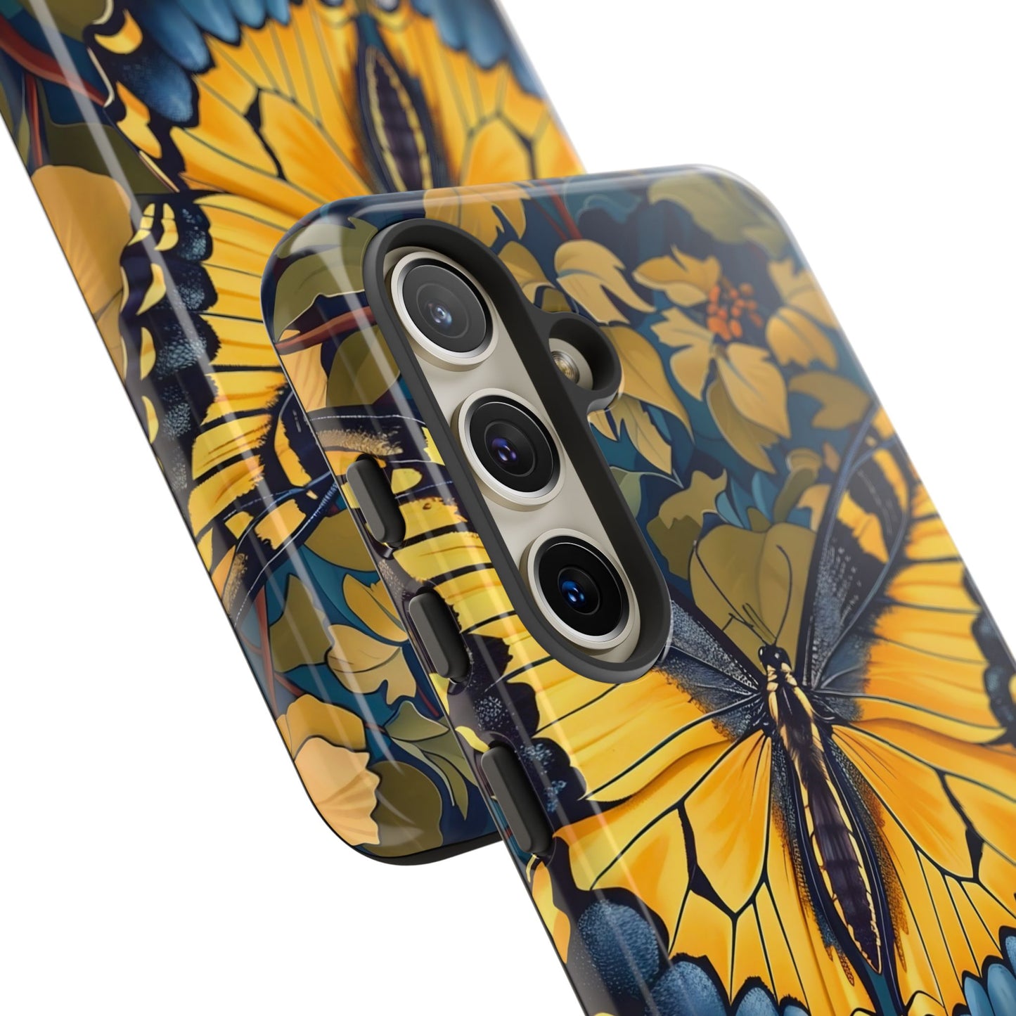 Colorful Butterfly Phone Case, Floral Design, Tough Cases, Protective Cover, Gifts for Nature Lovers, Birthday Present
