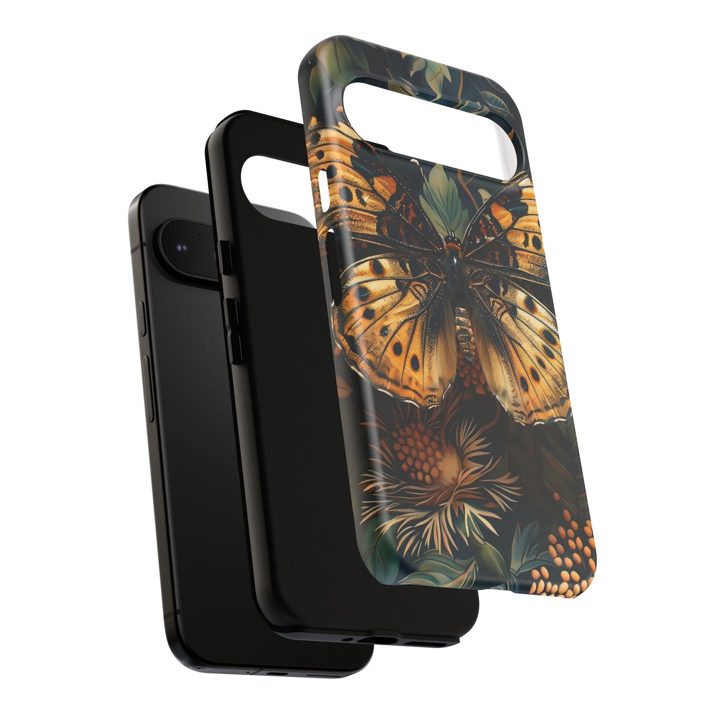 Butterfly Floral Phone Case, Tough Cases, Protective Cover, Unique Gift, Nature Lover, Art Print, Spring Decor