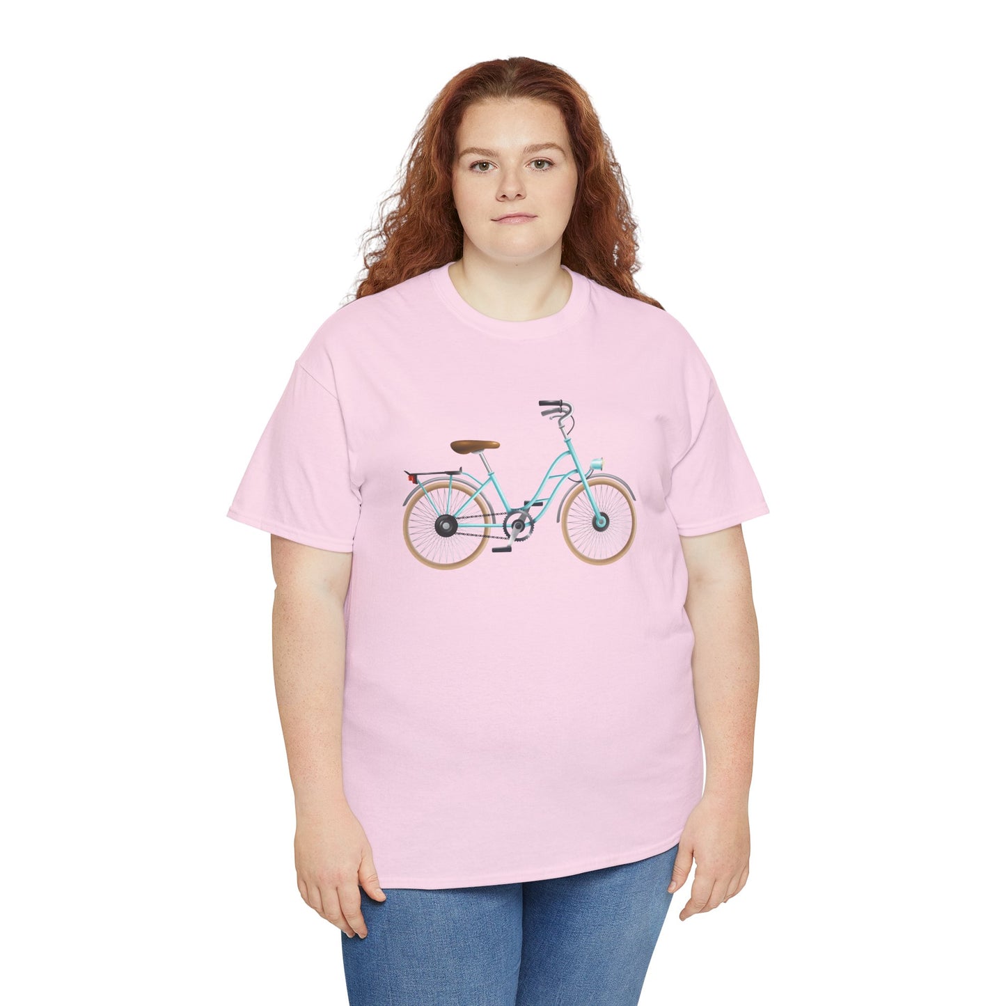 Unisex Heavy Cotton Tee - Classic British Bicycle - Timeless Charm