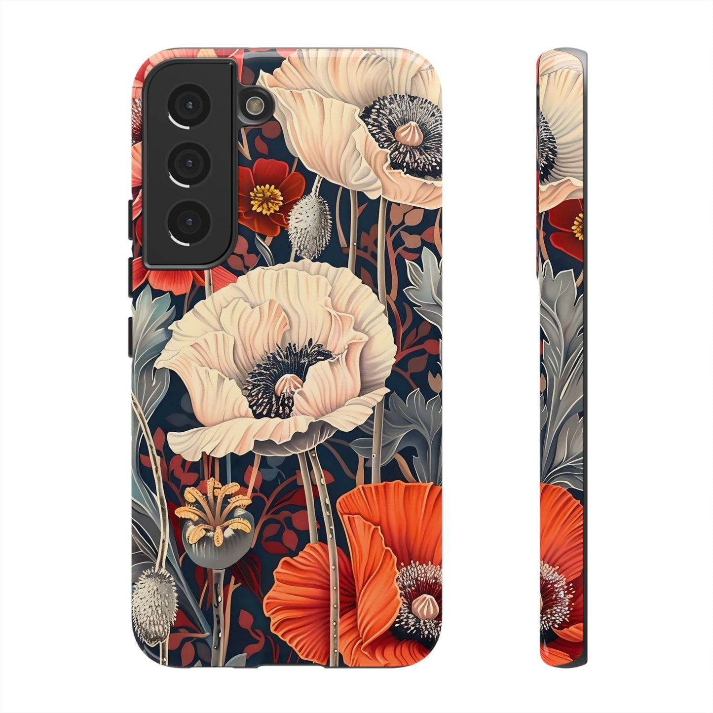 Floral iPhone Case, Tough Phone Cover, Artistic Protection, Flower Design, Unique Gift for Her, Phone Accessory, Trendy Tech