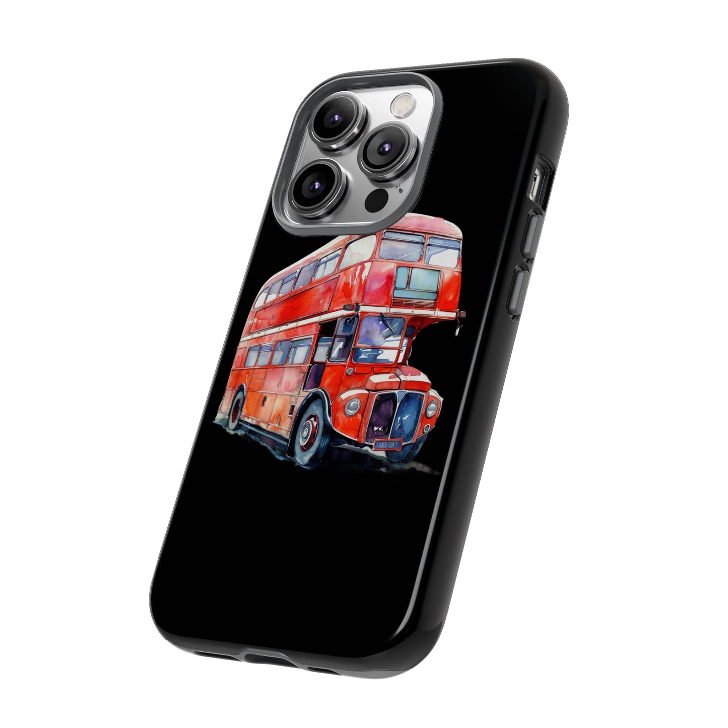 London Bus Phone Case, Tough iPhone Cover, Unique Gift for Travelers, Vintage Style Accessories, Holiday Present Idea
