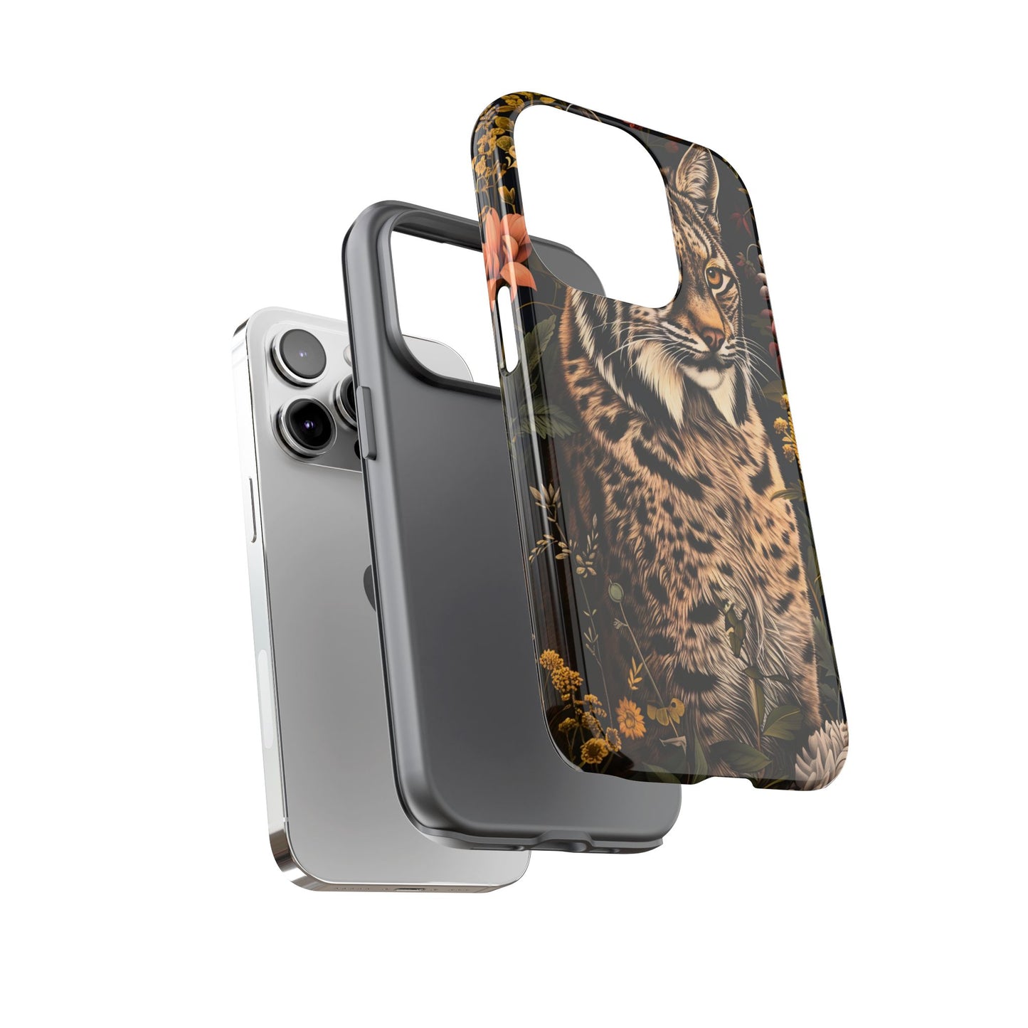 Wildlife Phone Case with Lynx Design, Tough Cases, Animal Lovers Gift, Nature Inspired Accessories, Unique Tech Protection