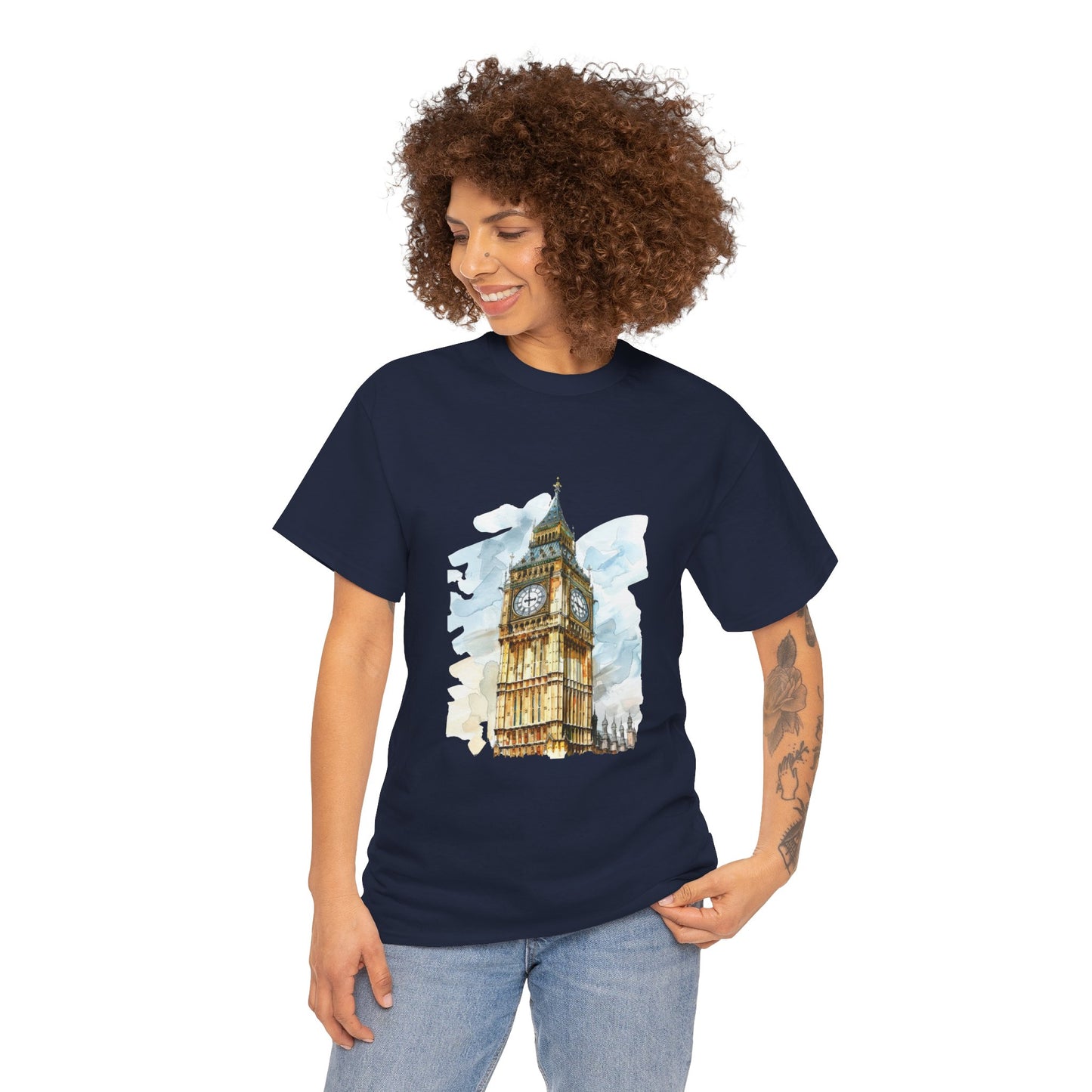 Unisex Heavy Cotton Tee - Echoes of London - Big Ben’s Legacy