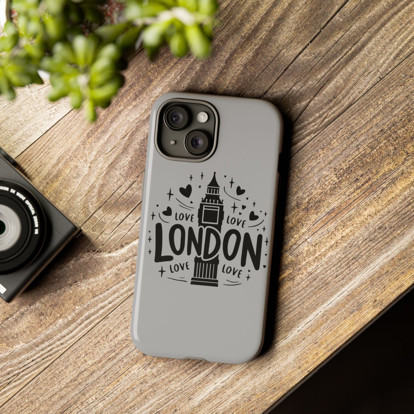 London Love Phone Case, Tough Cases, Stylish Phone Accessories, Unique Gift for Travelers, London Souvenir, Love Design