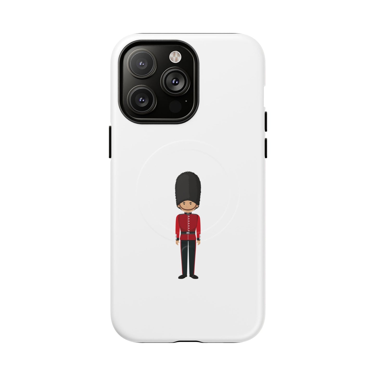 Guard Themed Magnetic Phone Case, Cute Soldier Design, Gift for Kids, Unique Gadget Accessory, Fun Phone Cover