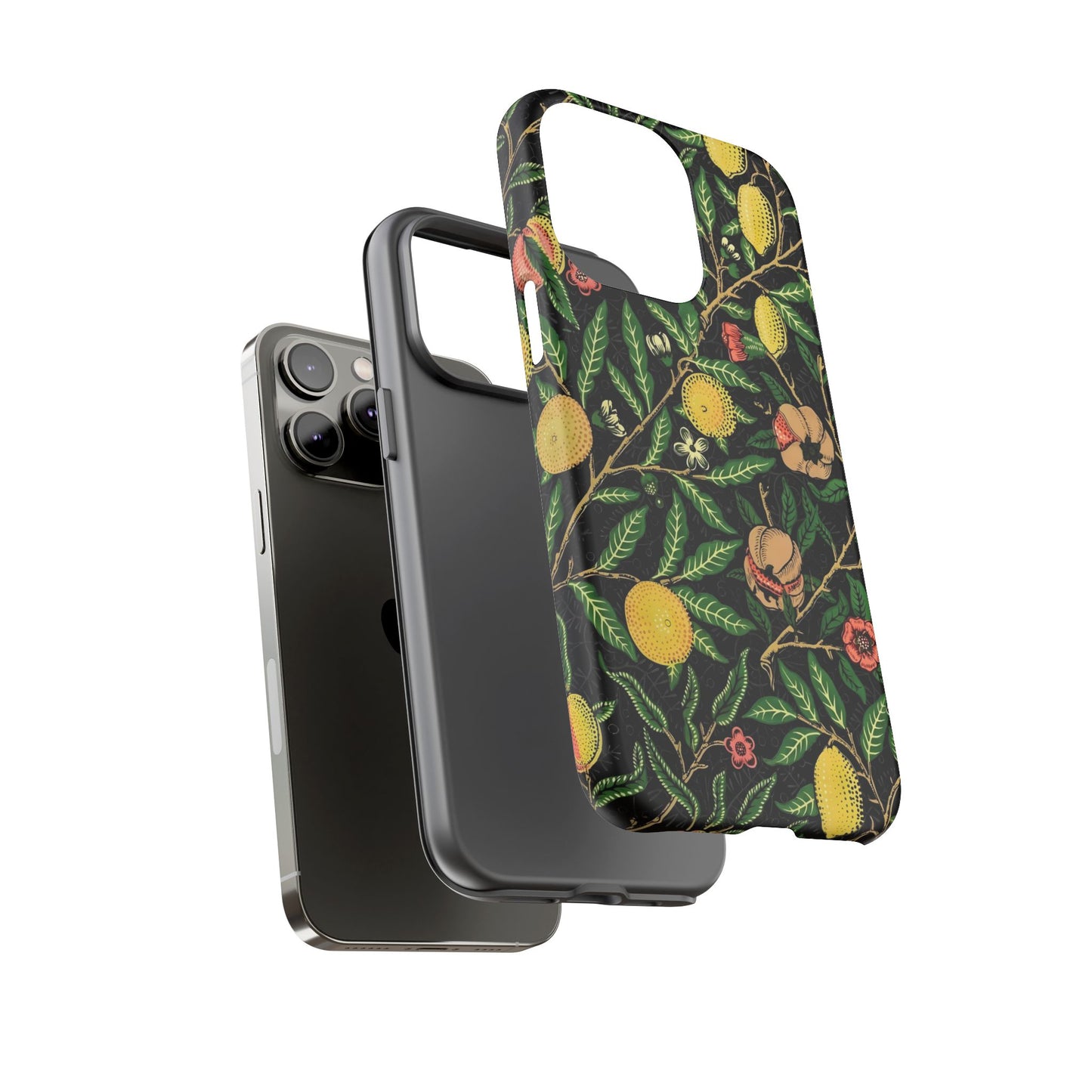 Tough Cases Phone Case, Floral Phone Cover, Tough Phone Protection, Gift for Plant Lovers, Black Background, Eco-Friendly Design