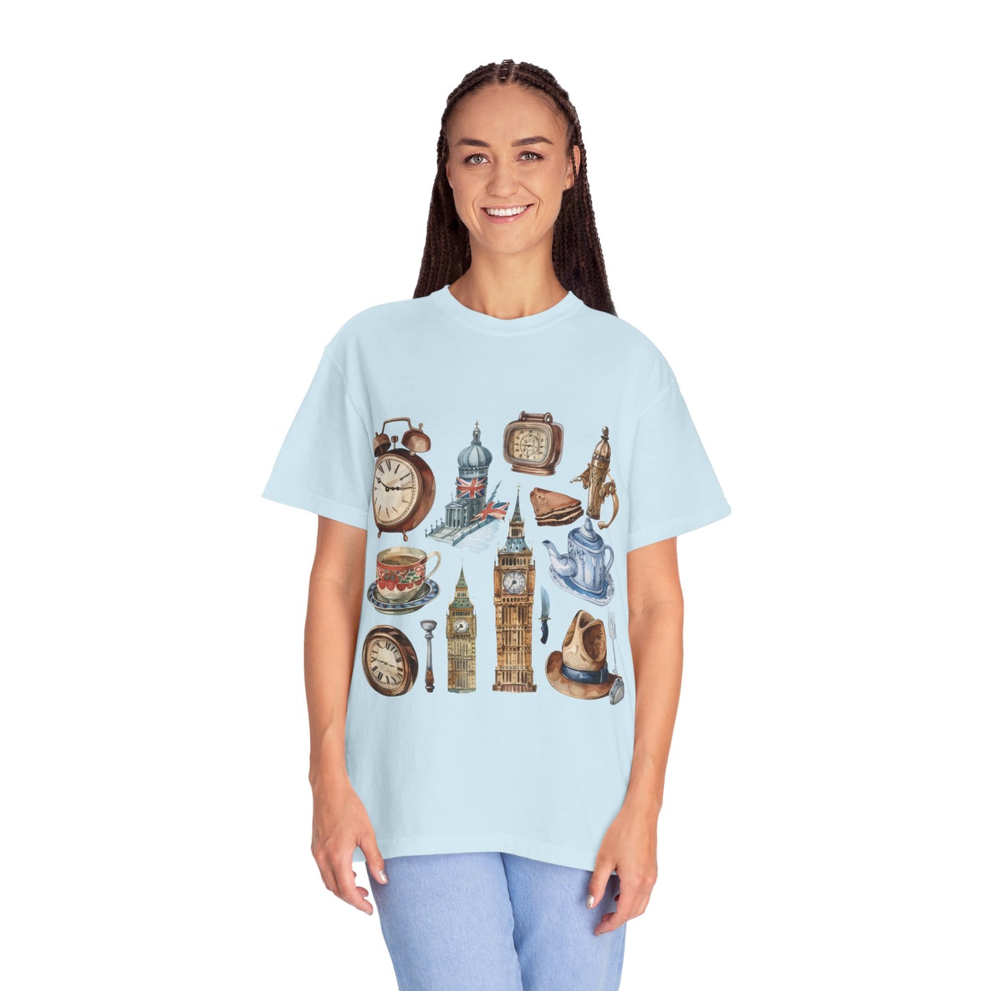Unisex Garment-Dyed T-shirt - Timeless Symbols - Iconic England