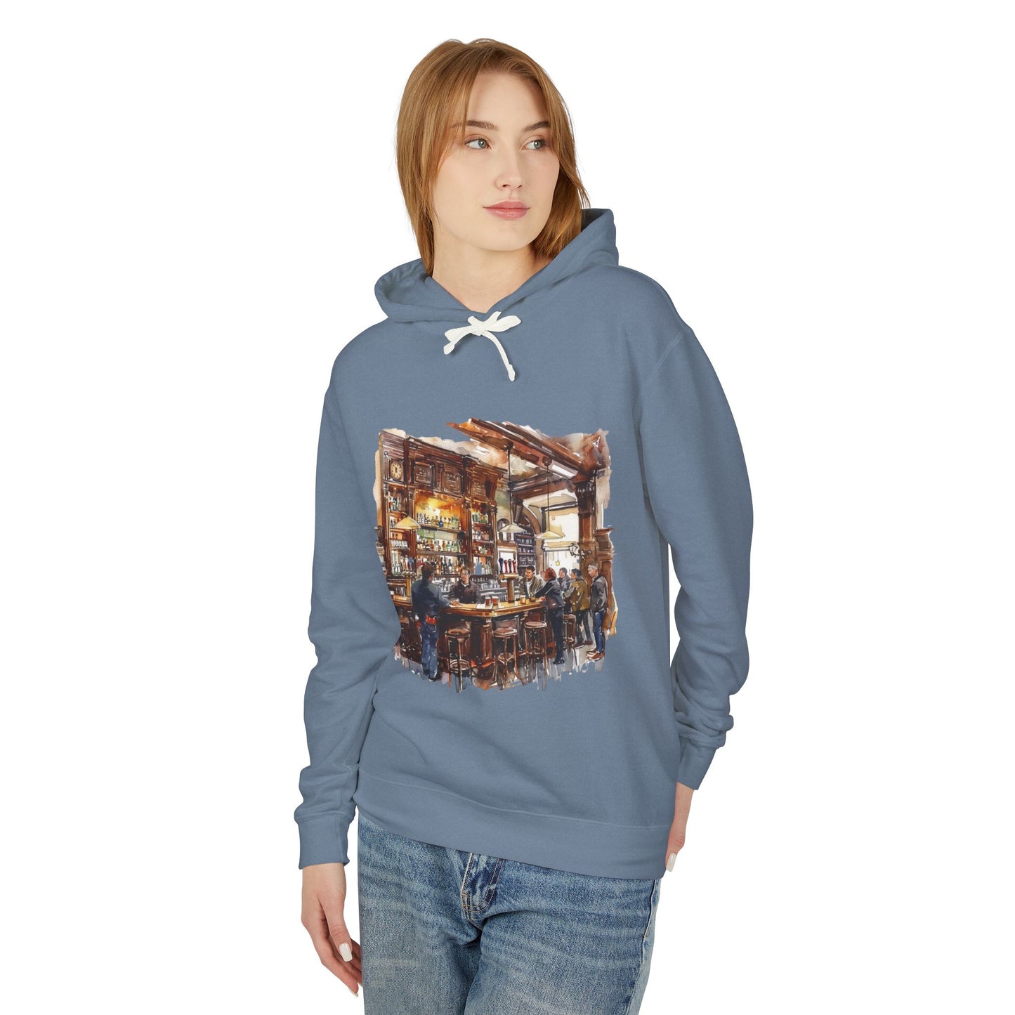 Unisex Lightweight Hooded Sweatshirt - Pints and Stories - Life at a British Pub