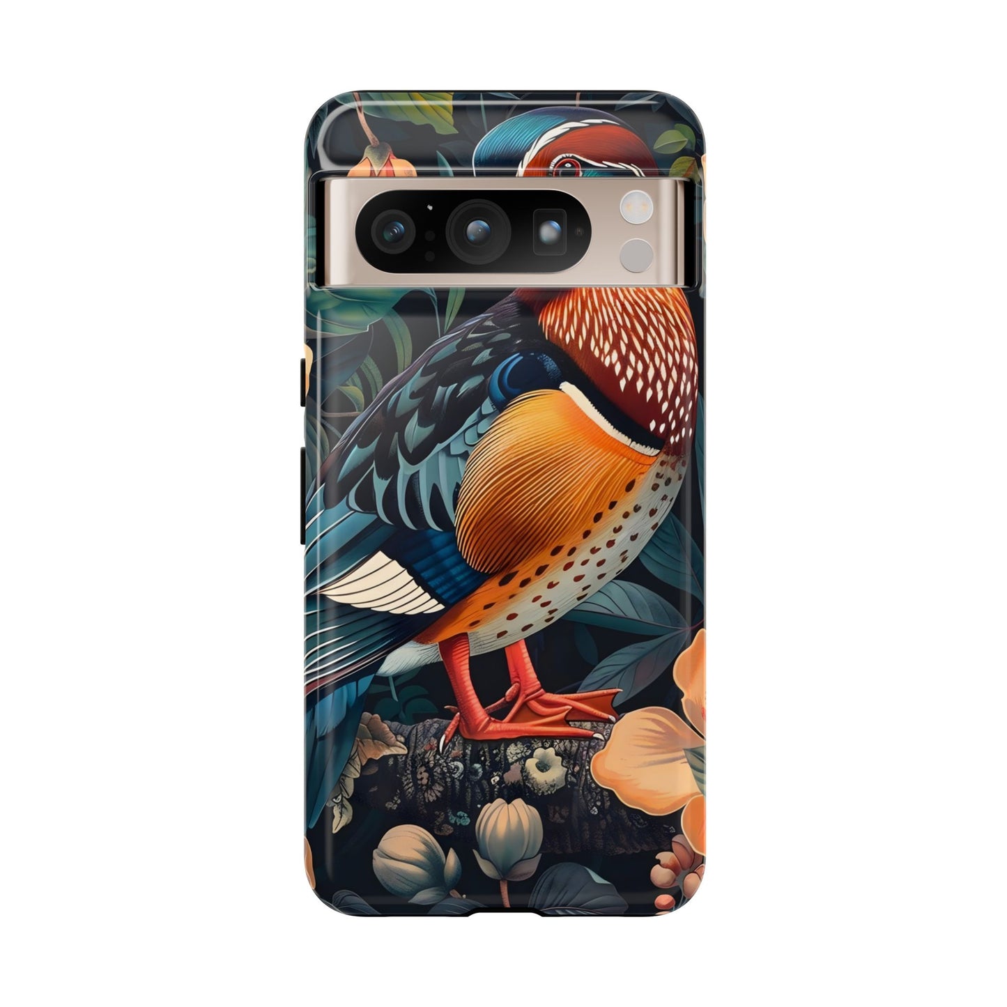 Vibrant Phone Case with Artistic Bird Design, Nature Lover Gift, Wildlife Enthusiast Accessory, Floral Tech Case, Unique Mobile Cover