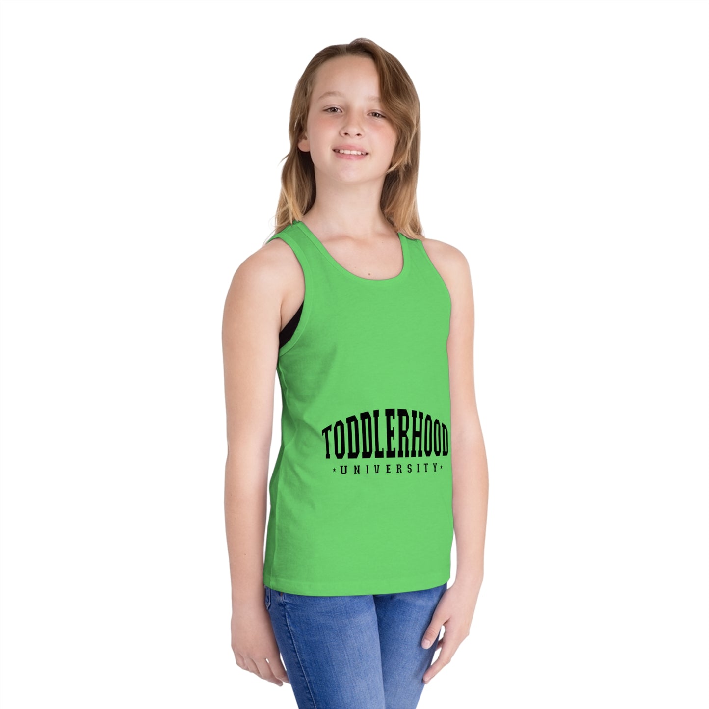 Toddlerhood University Kids Jersey Tank Top - Fun & Playful Summer Wear