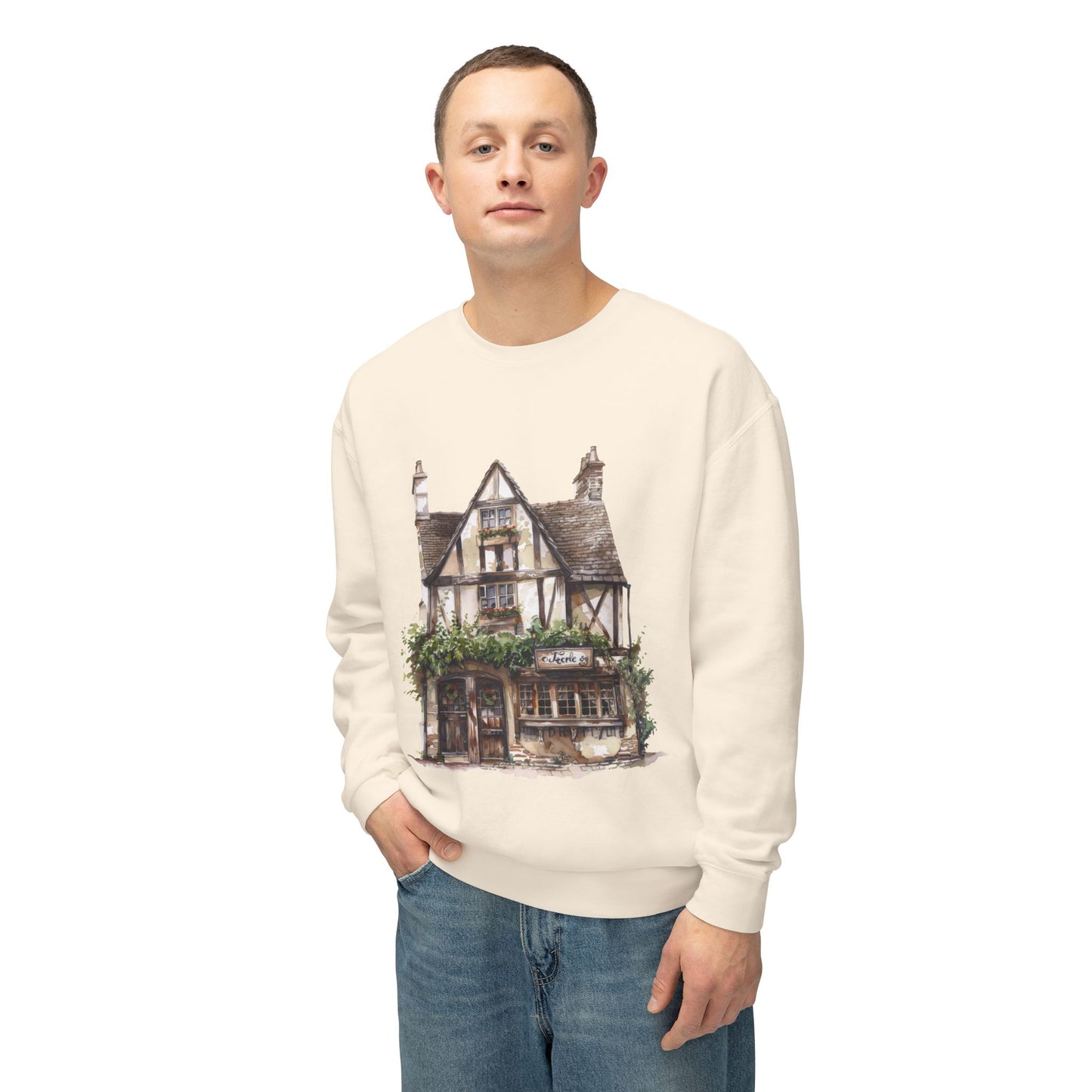 Unisex Lightweight Crewneck Sweatshirt - Vintage Brtish House