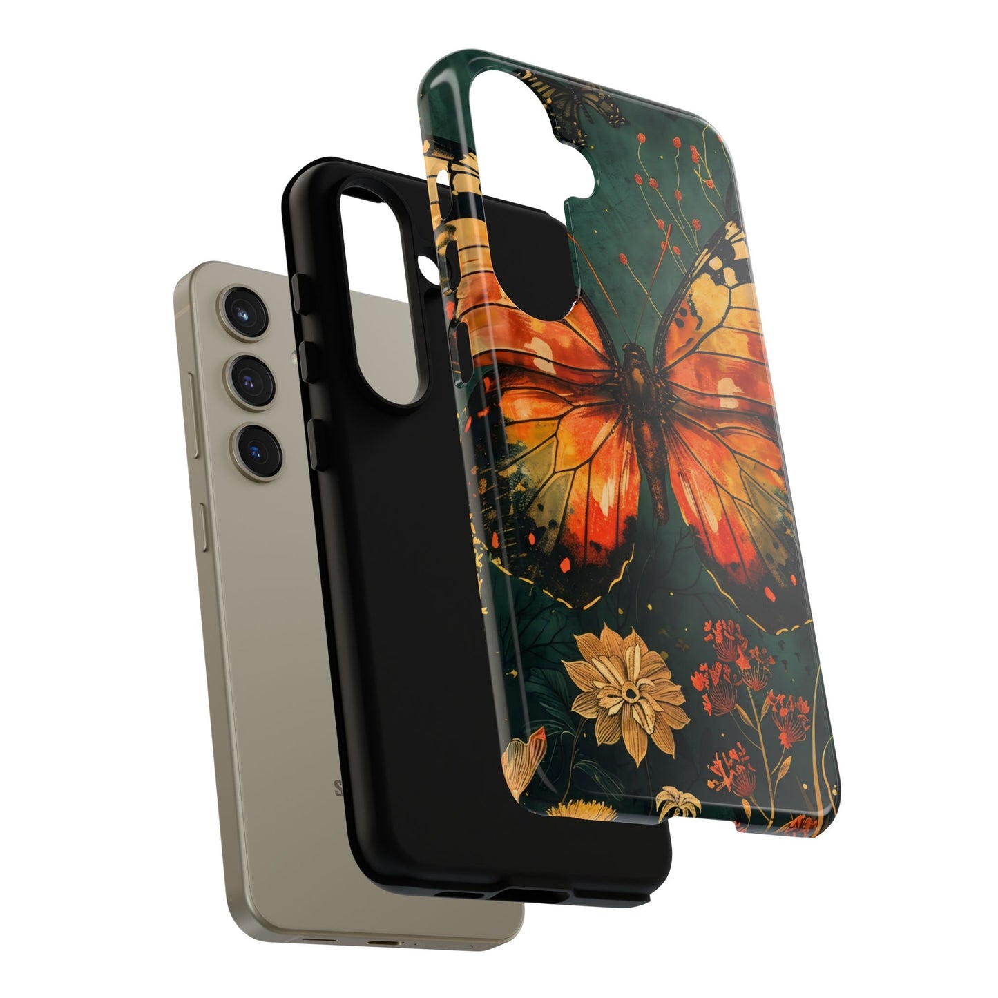 Butterfly Phone Case – Tough Cases for Nature Lovers, Floral Design, Butterfly Art, Unique Gift, Eco-Friendly Protection