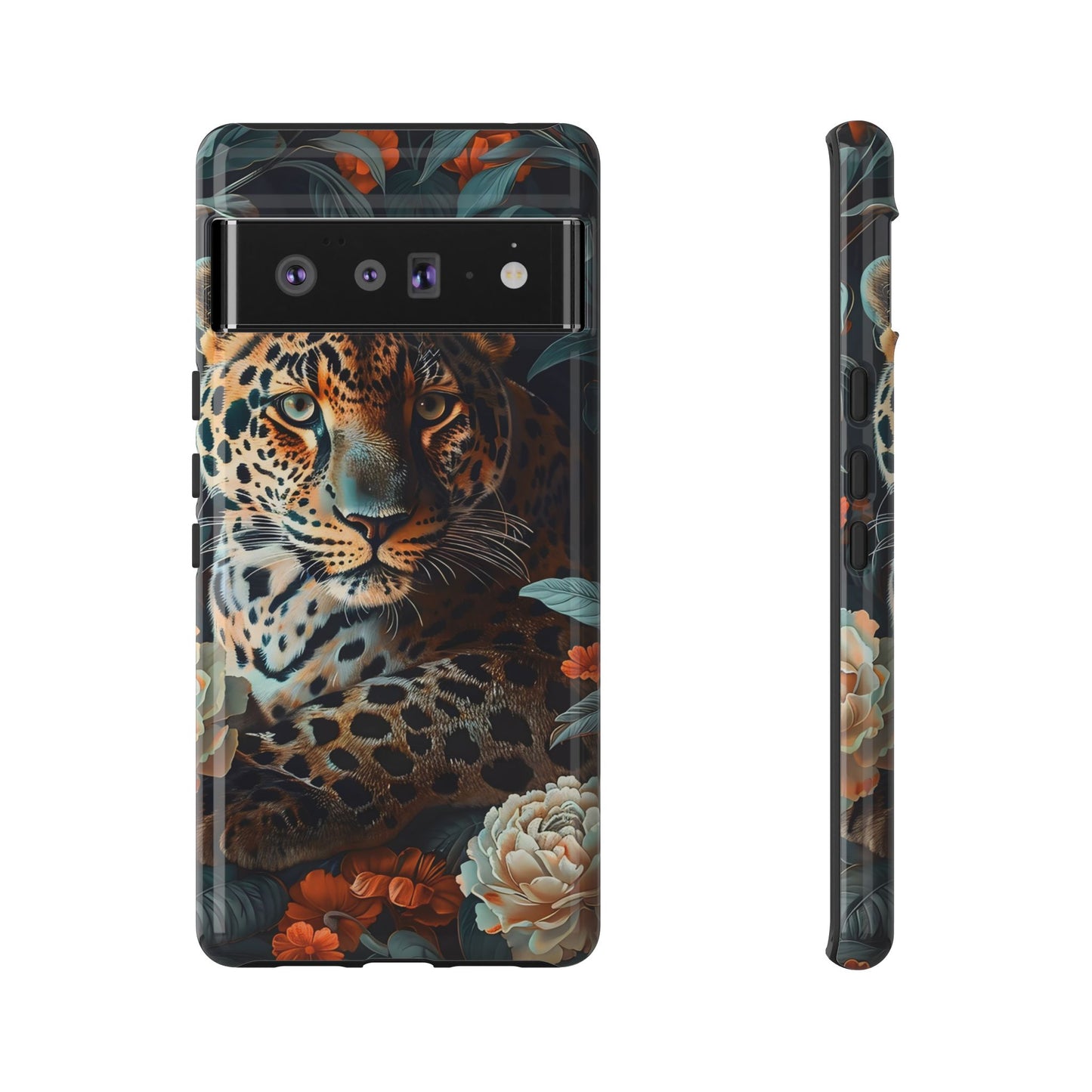 Wildlife Phone Case with Leopard Design | Tough Cases, Animal Prints, Floral Phone Cover, Gift for Nature Lovers, Unique Phone Accessories