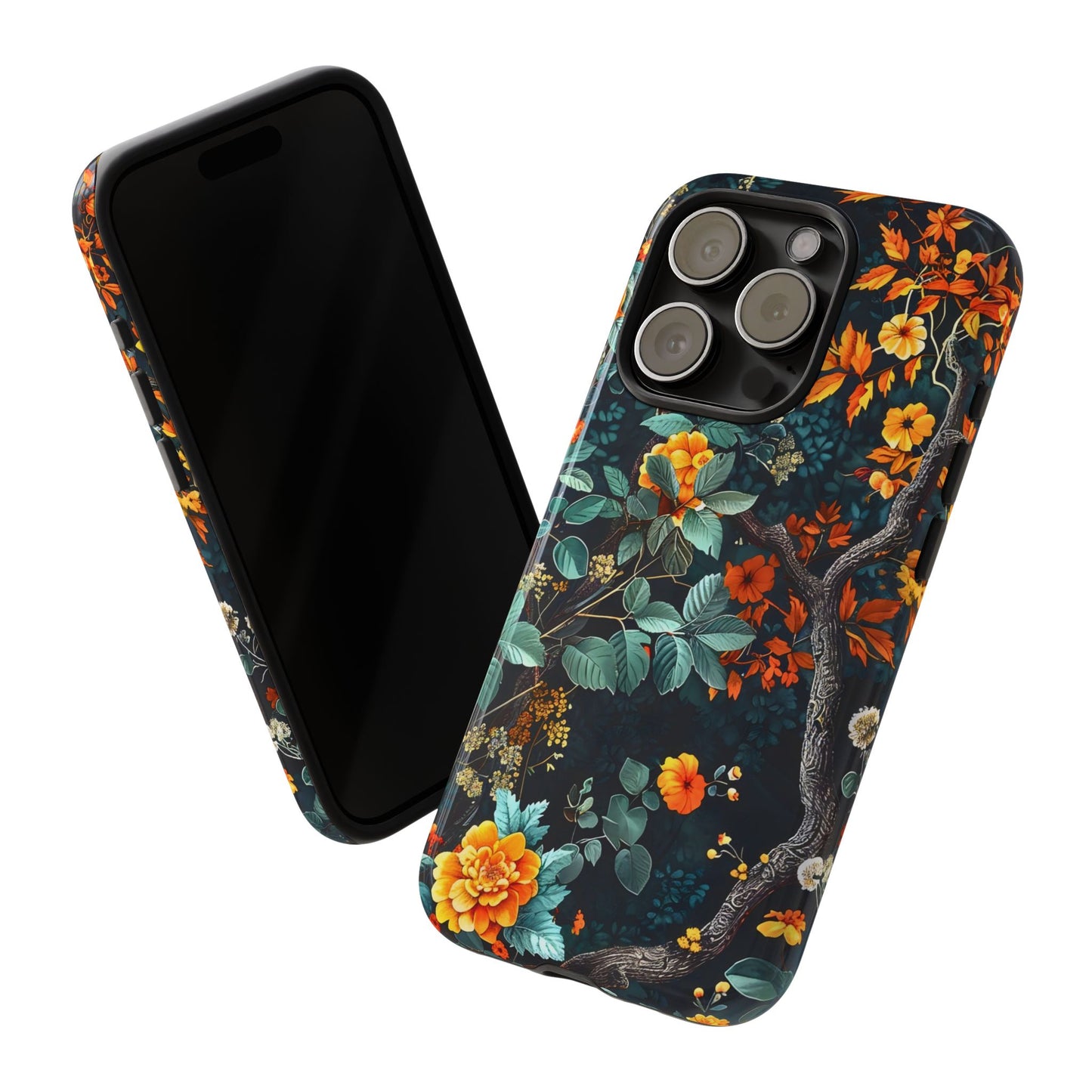 Floral Phone Case | Tough Cases, Protective Cover, Gift for Her, Autumn Vibes, Floral Phone Accessory, Unique Design