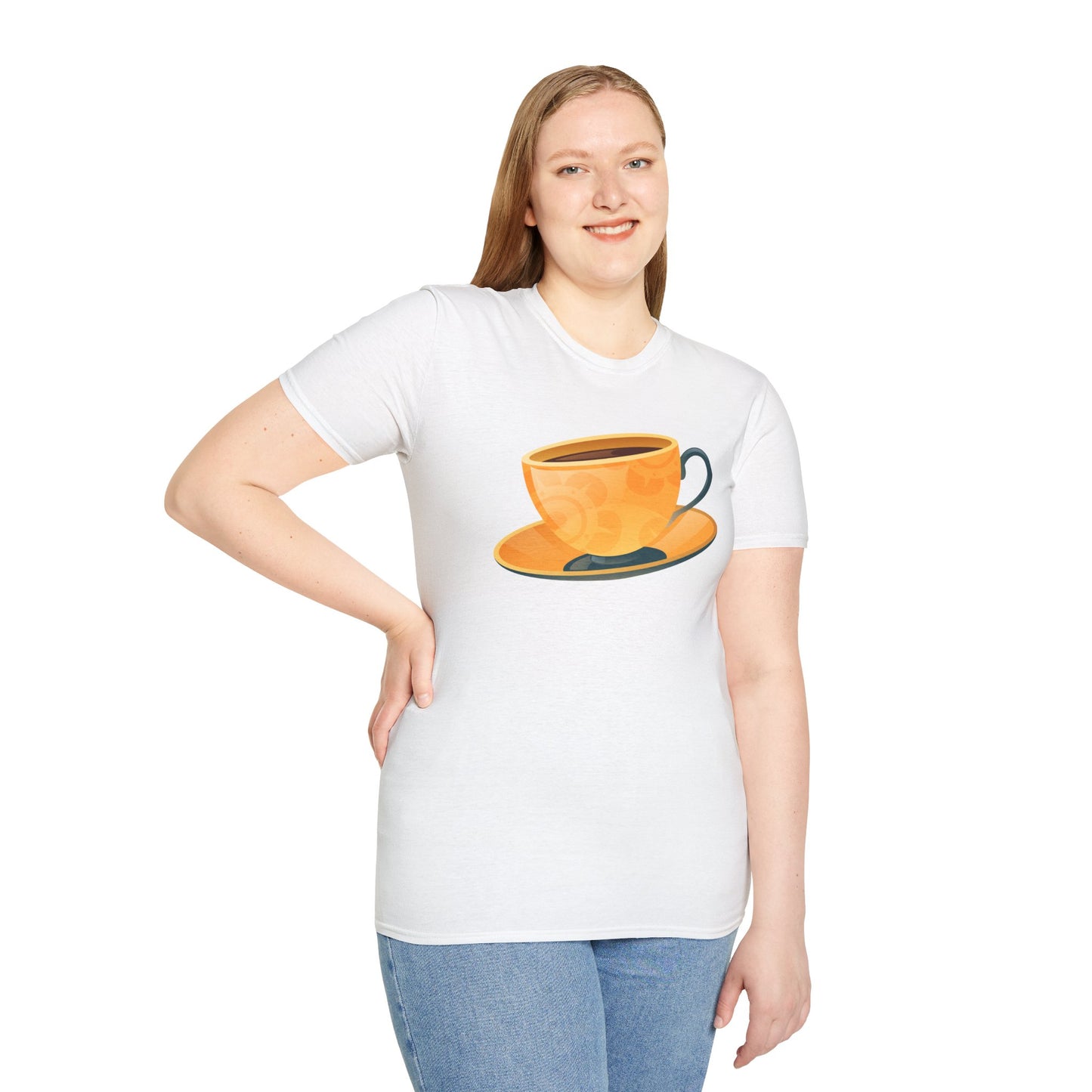Unisex Softstyle T-Shirt - Elegant British Tea Cup - Classic Tea Time Style
