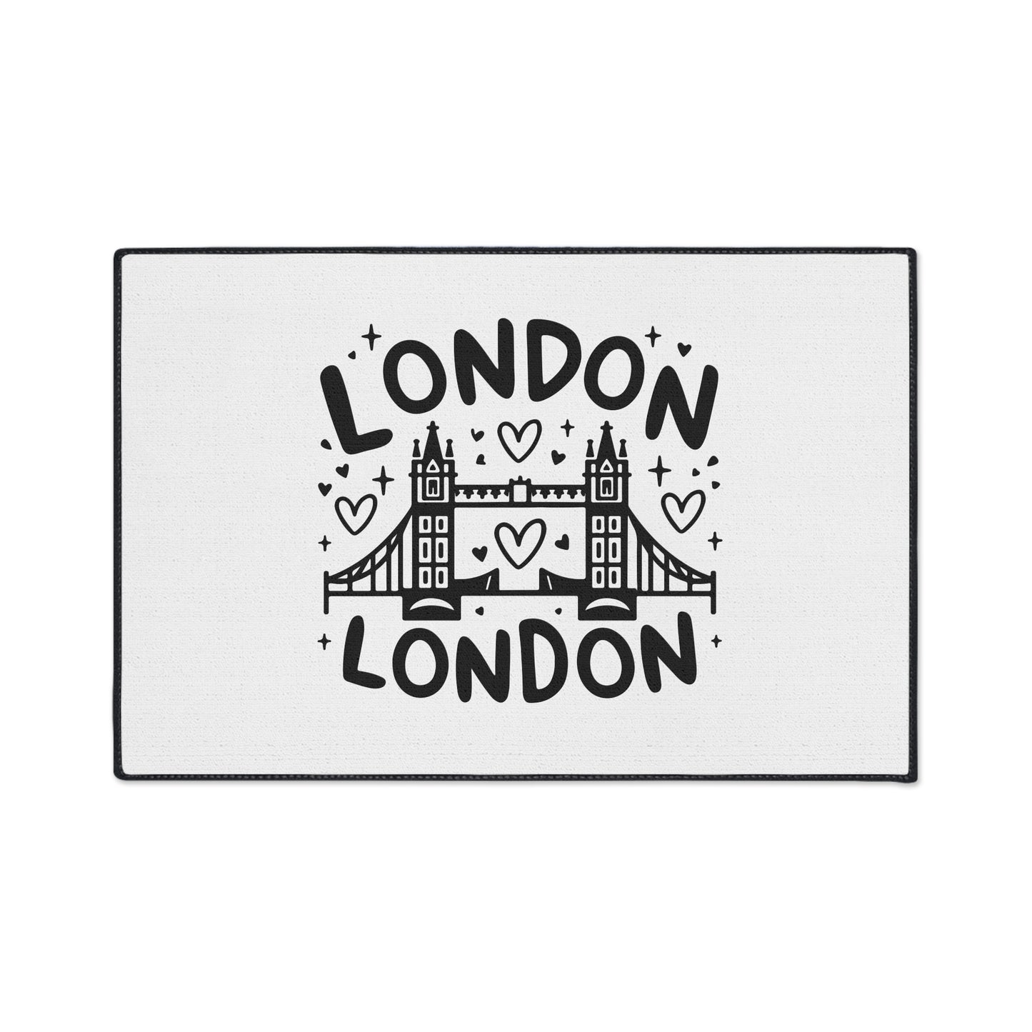 London-Themed Heavy Duty Floor Mat | Welcome Mat, Home Decor, Travel Gift, Rug, Kitchen Mat