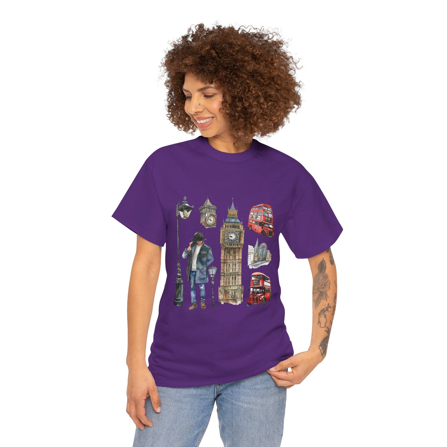 Unisex Heavy Cotton Tee - Classic England - A Collection of Iconic Imagery