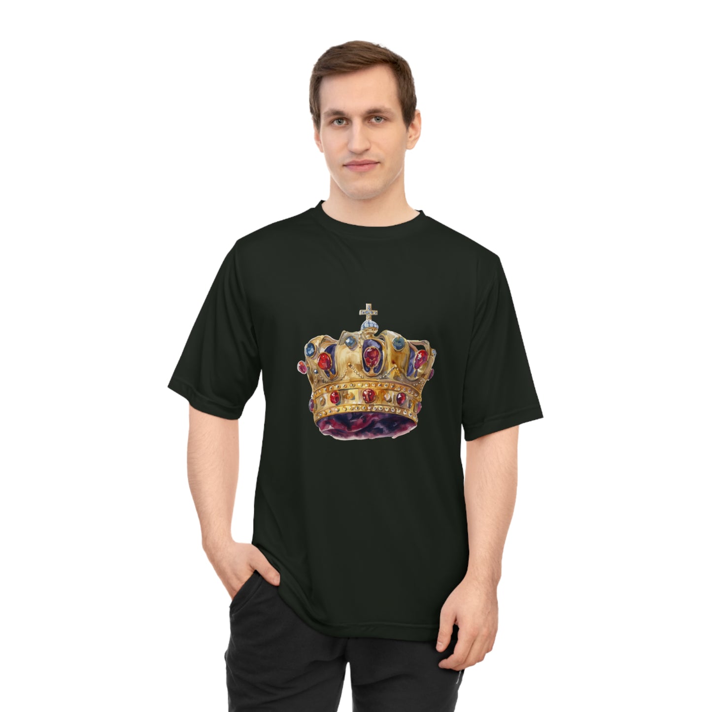 Unisex Zone Performance T-shirt - British Royal Crown - Symbol of Regal Elegance and Authority