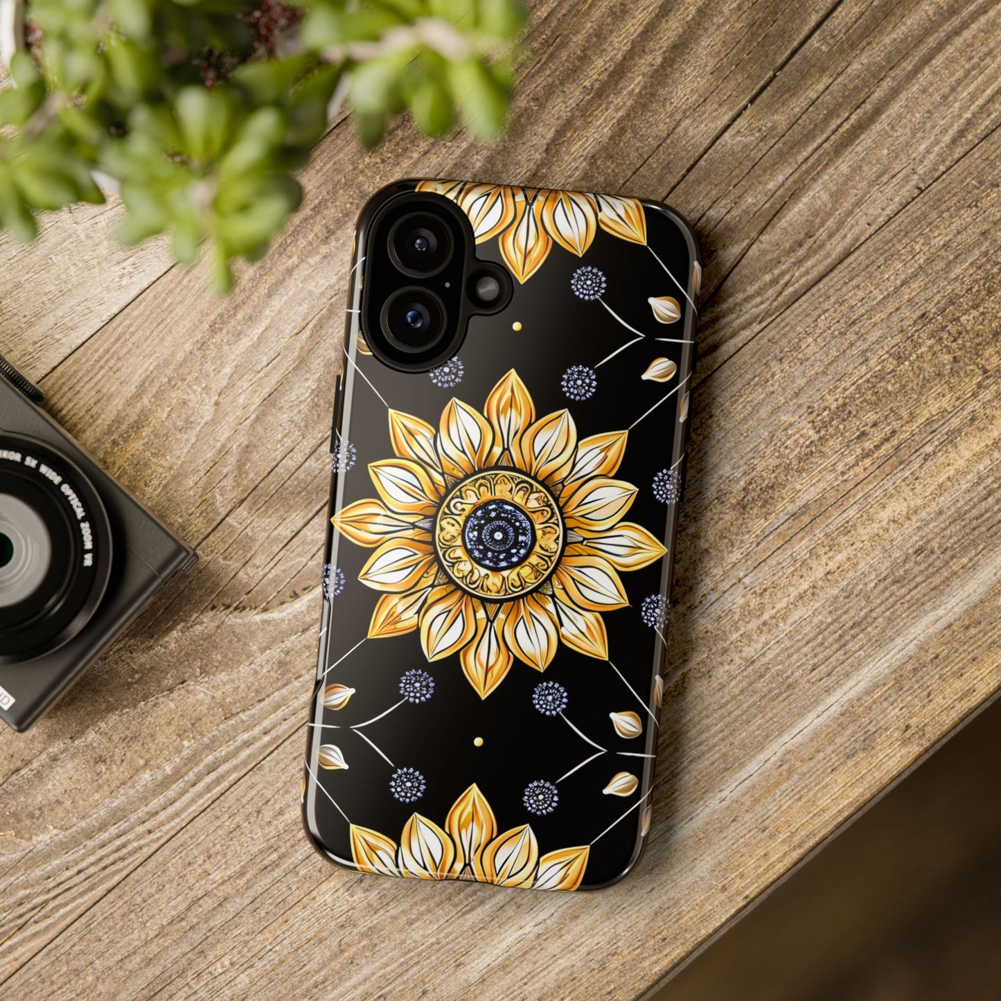 Floral Phone Case with Mandala Design, Tough Cases for iPhone & Samsung, Boho Style, Gift for Her, Unique Accessories