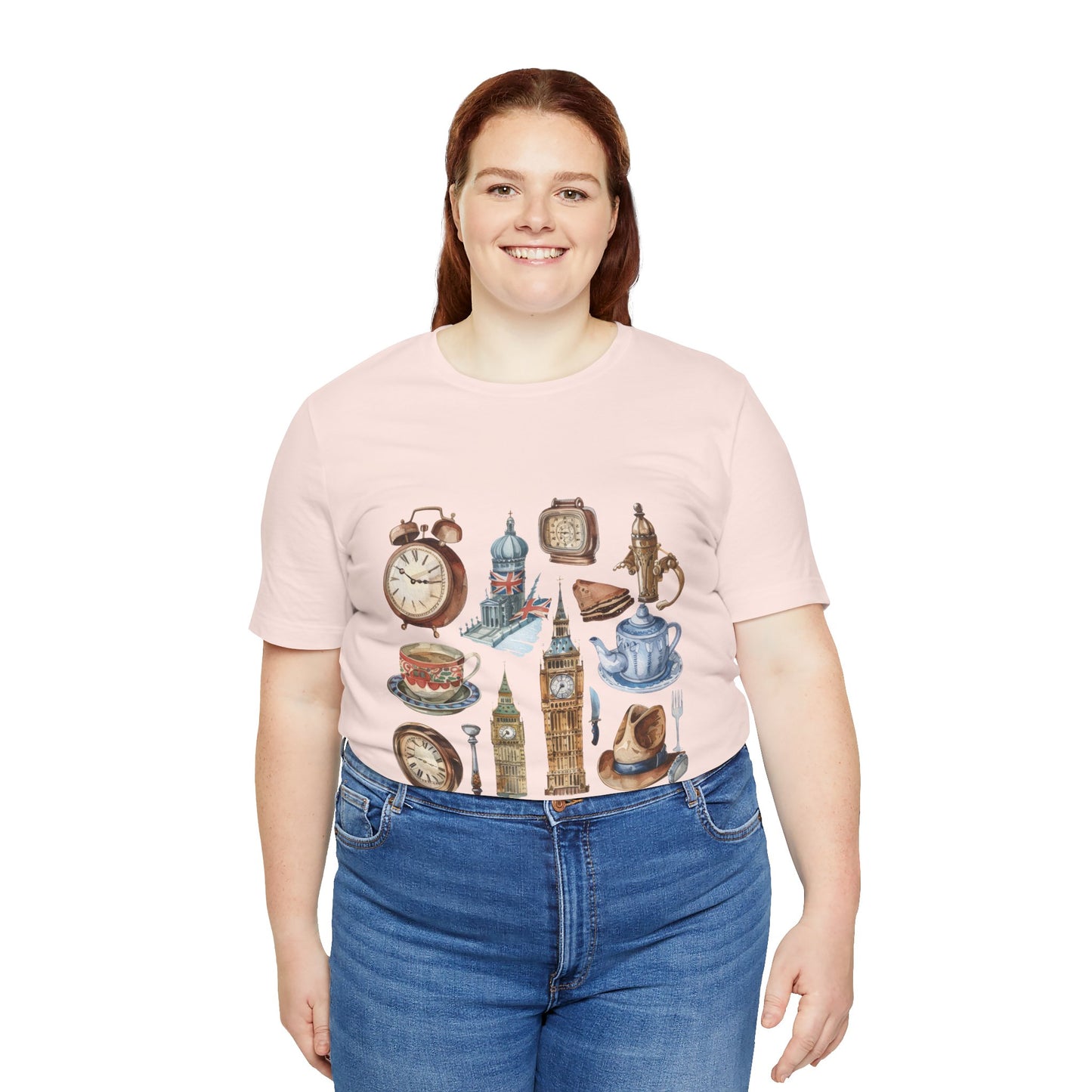 Unisex Jersey Short Sleeve Tee - Echoes of England - Iconic Vintage Illustrations