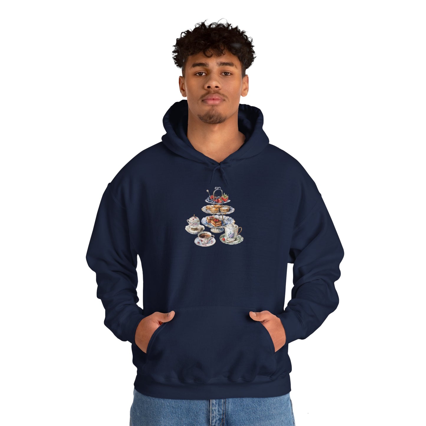 Unisex Heavy Blend™ Hooded Sweatshirt Cozy - Delicious British Royal Breakfast