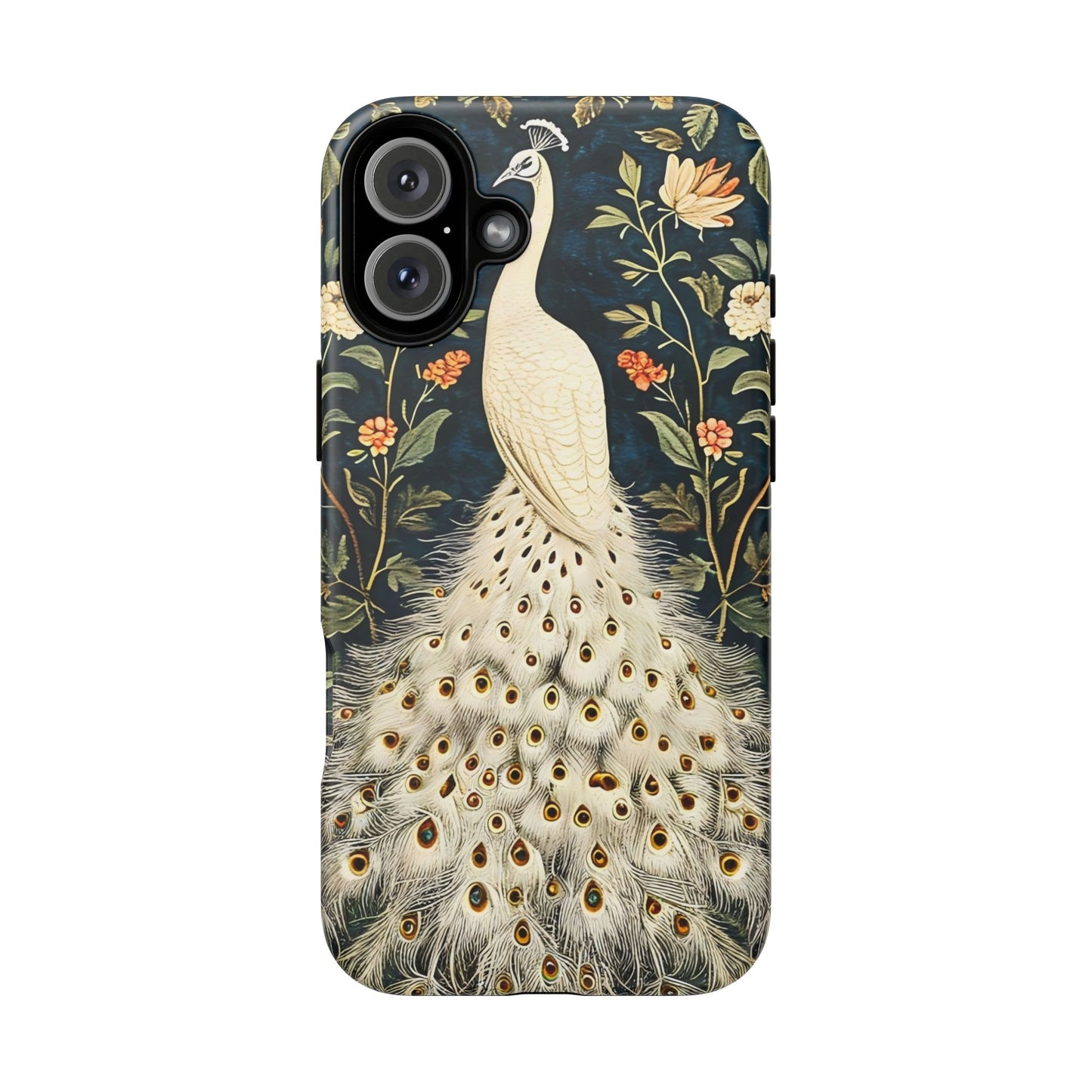 Elegant Peacock Phone Case, Floral Phone Cover, Tough Cases, Stylish Tech Gift, Nature Lover Accessory, Birthday Gift