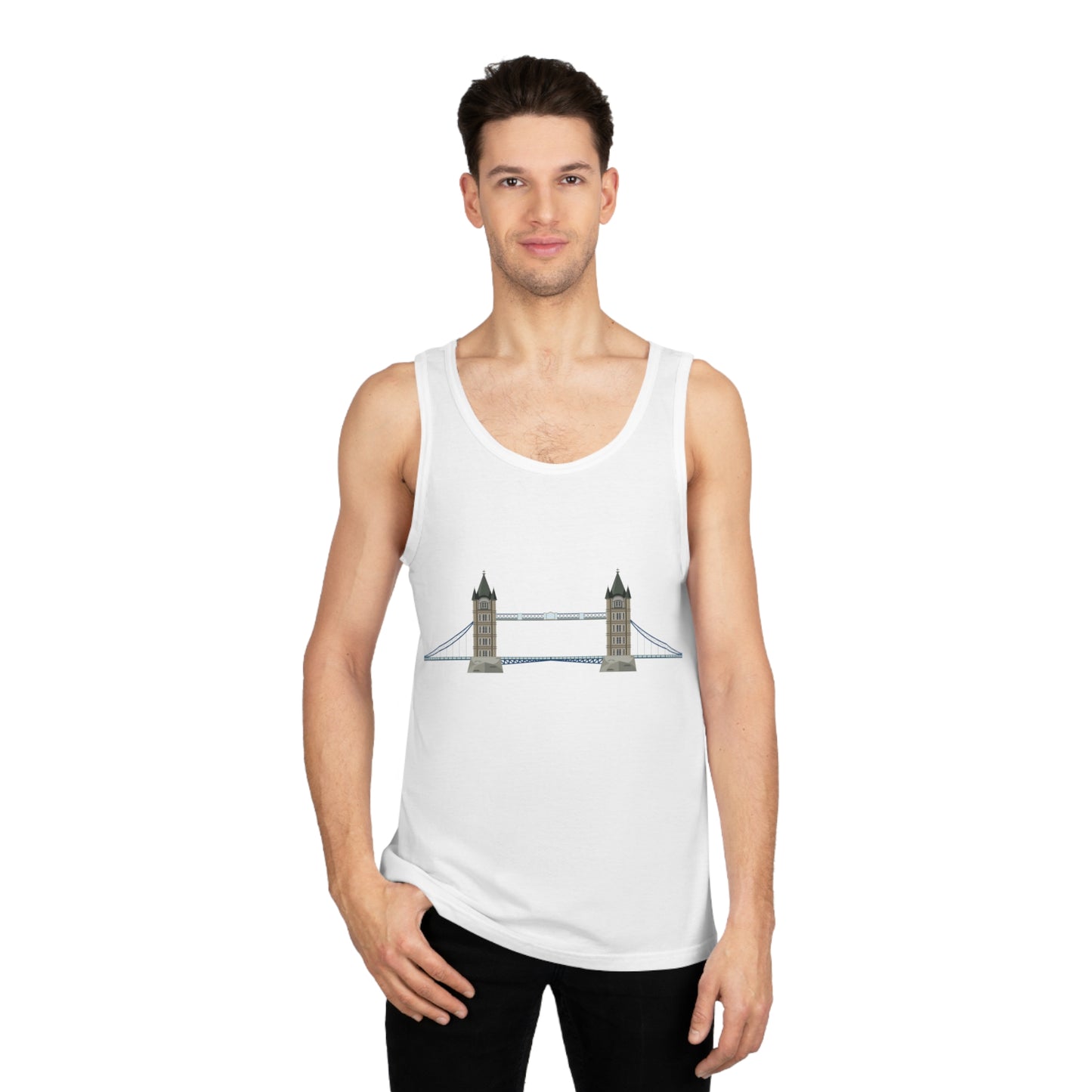 Unisex Softstyle™ Tank Top - London Bridge - A British Landmark