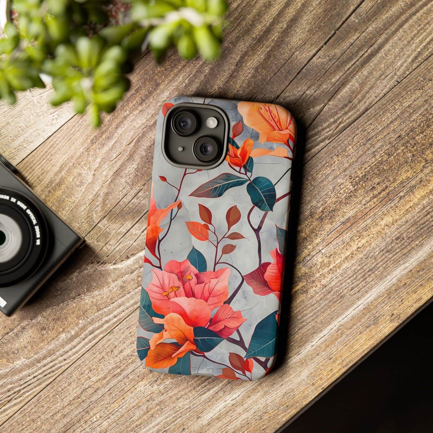 Floral Phone Case, Tough Cases, Flower Power, Gift for Her, Decorative Phone Cover, Trendy Accessories, Everyday Style