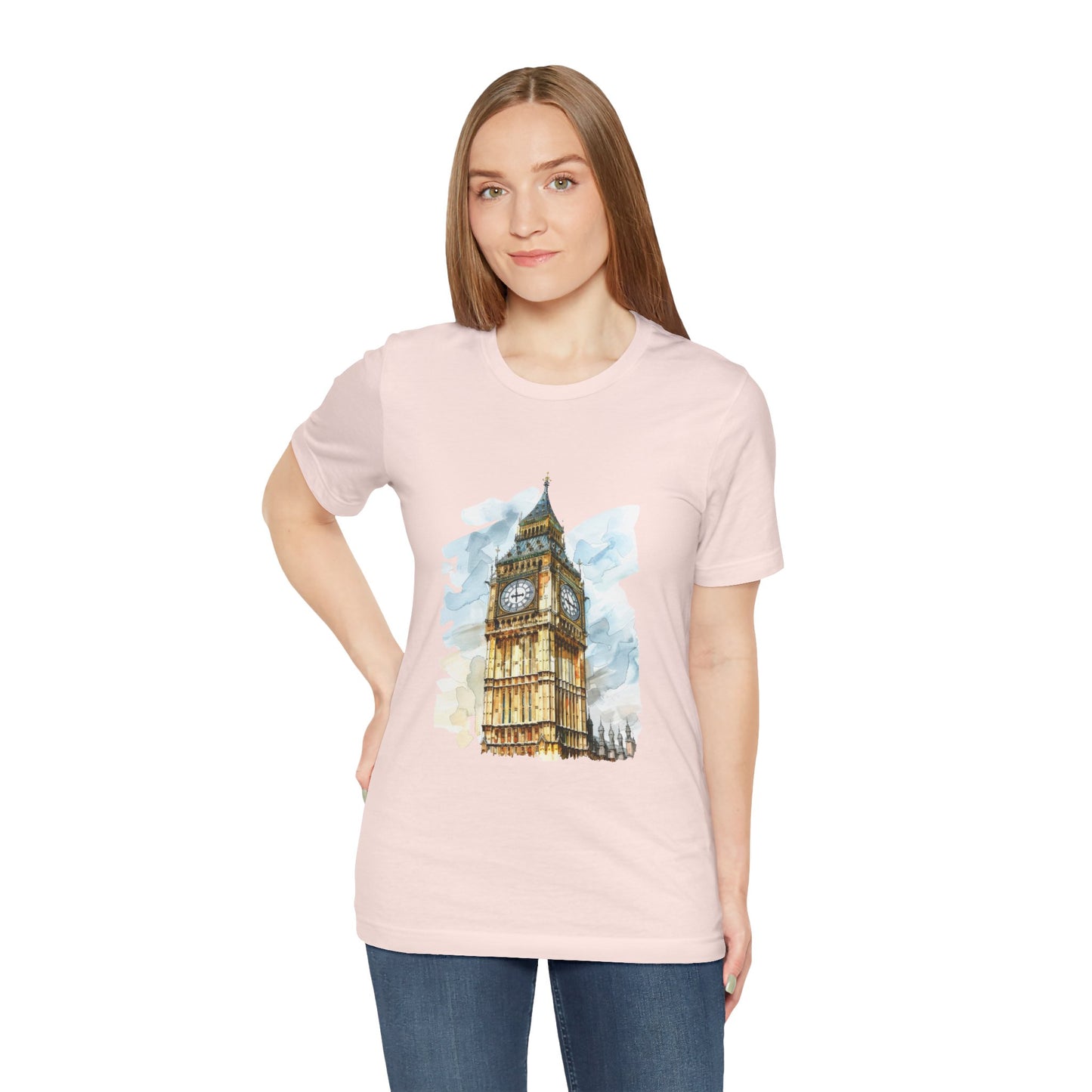 Unisex Jersey Short Sleeve Tee - Iconic Big Ben Clock Tower Design - London Landmark