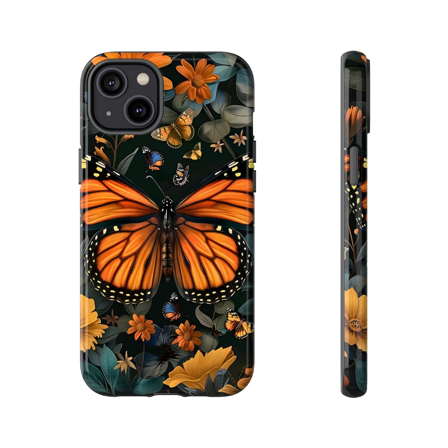 Monarch Butterfly Phone Case, Tough Cases, Nature Lover Gift, Floral Mobile Cover, Eco-Friendly Phone Accessory, Butterfly Design