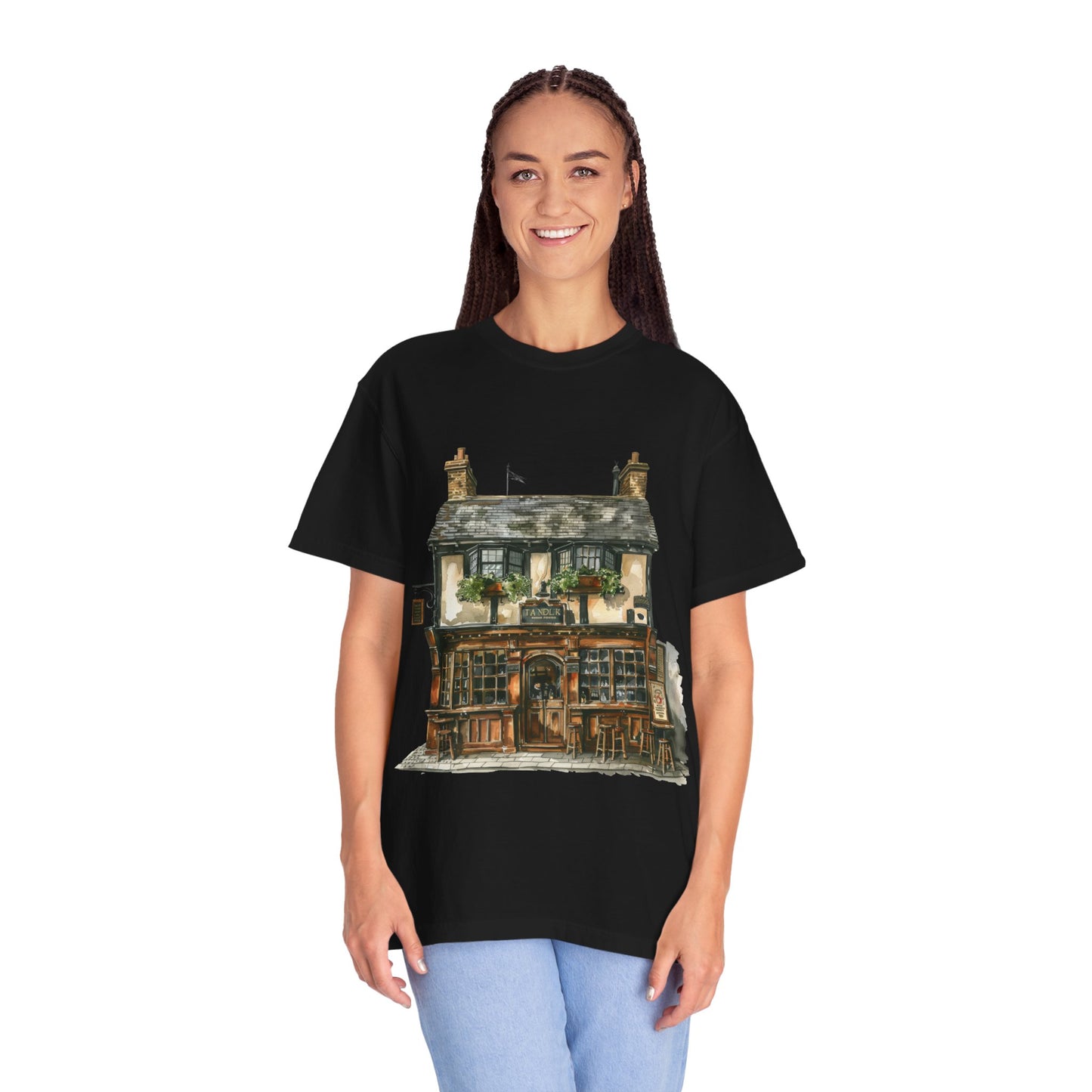 Unisex Garment-Dyed T-shirt - From Thatched Roofs to Stone Walls - British Village Houses