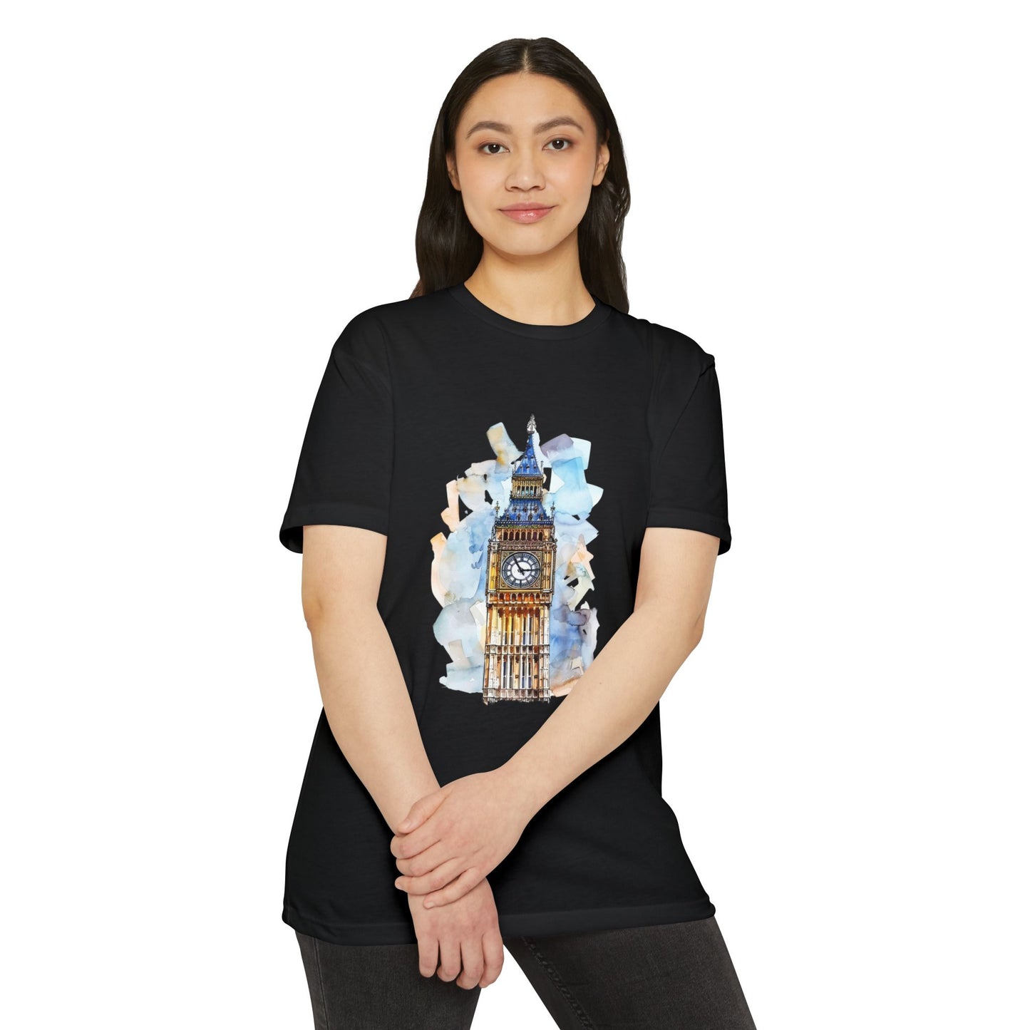 Unisex CVC Jersey T-shirt - Towering Time - Big Ben and British Heritage