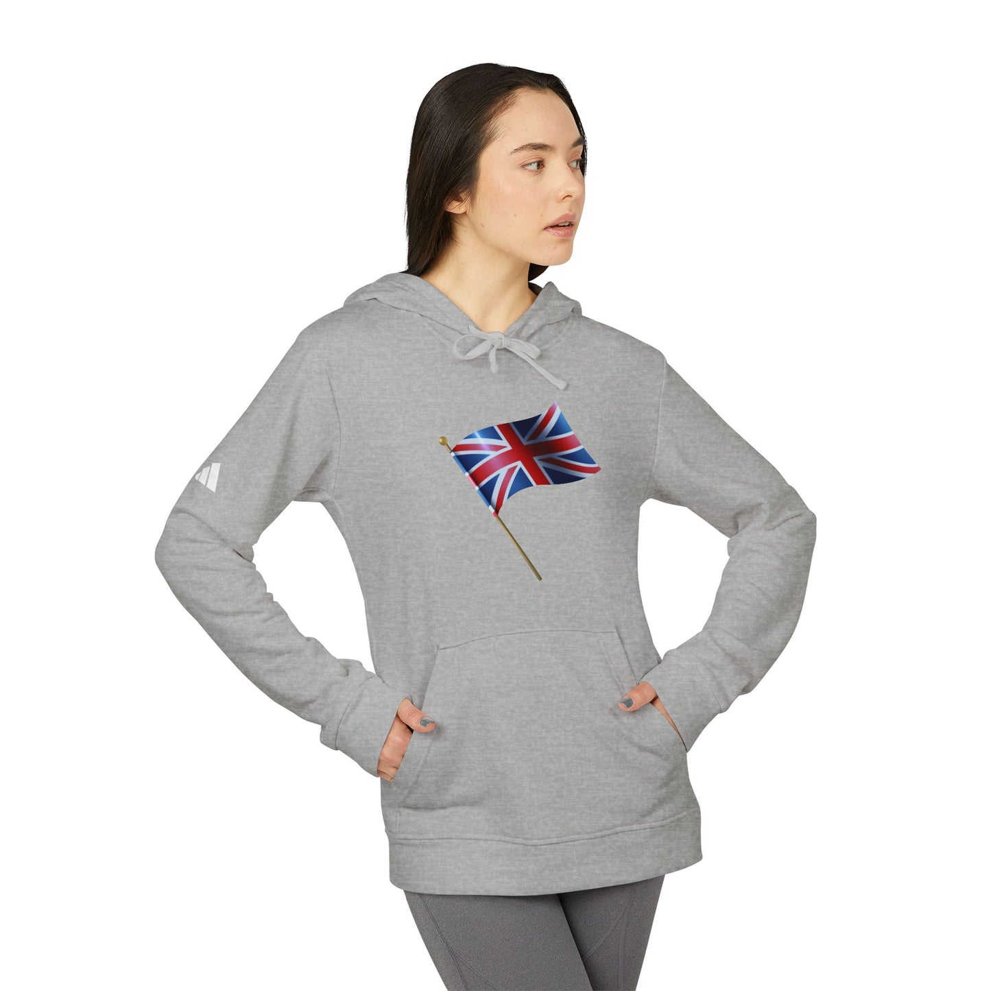 Adidas Unisex British Flag Fleece Hoodie - Cozy Style for Everyday Adventures - Classic UK Flag Design - Union Jack Symbol