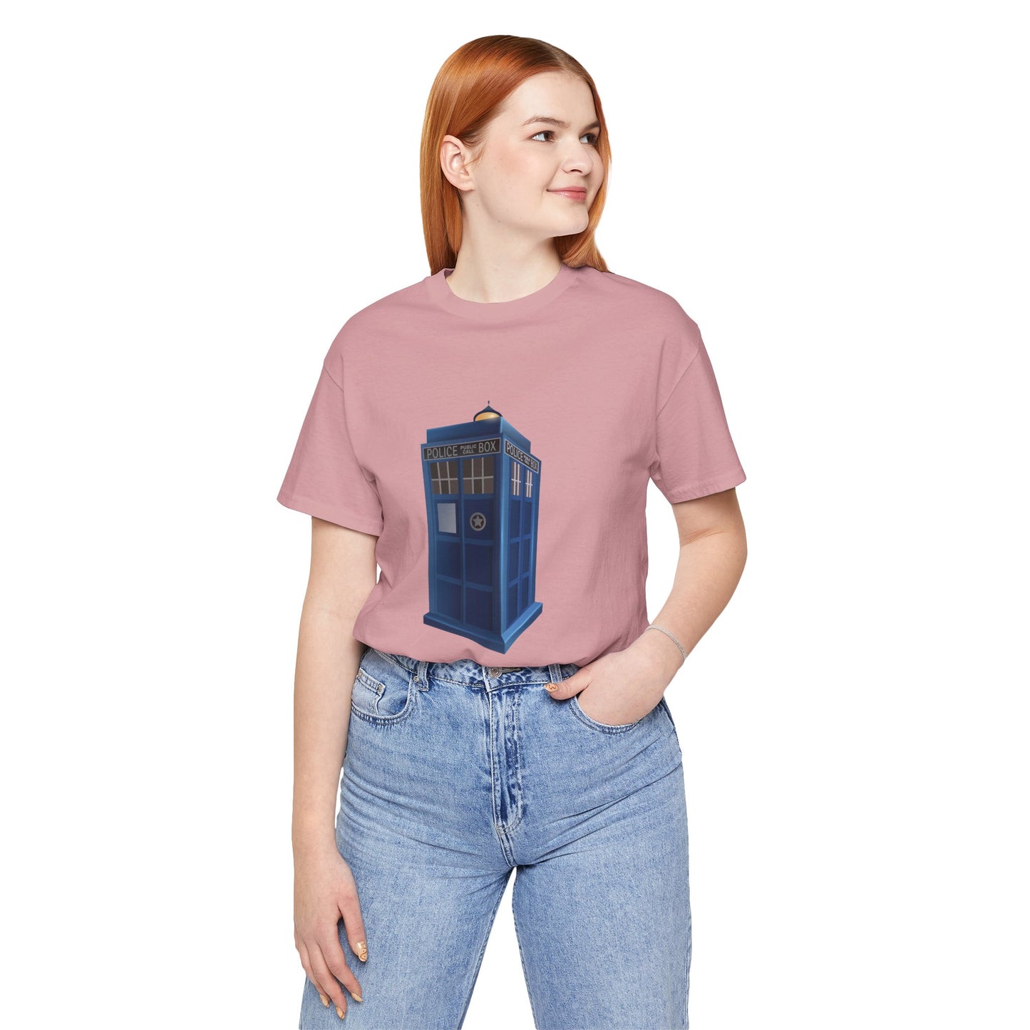 Unisex Jersey Short Sleeve Tee - British Police Public Call Box - Iconic TARDIS