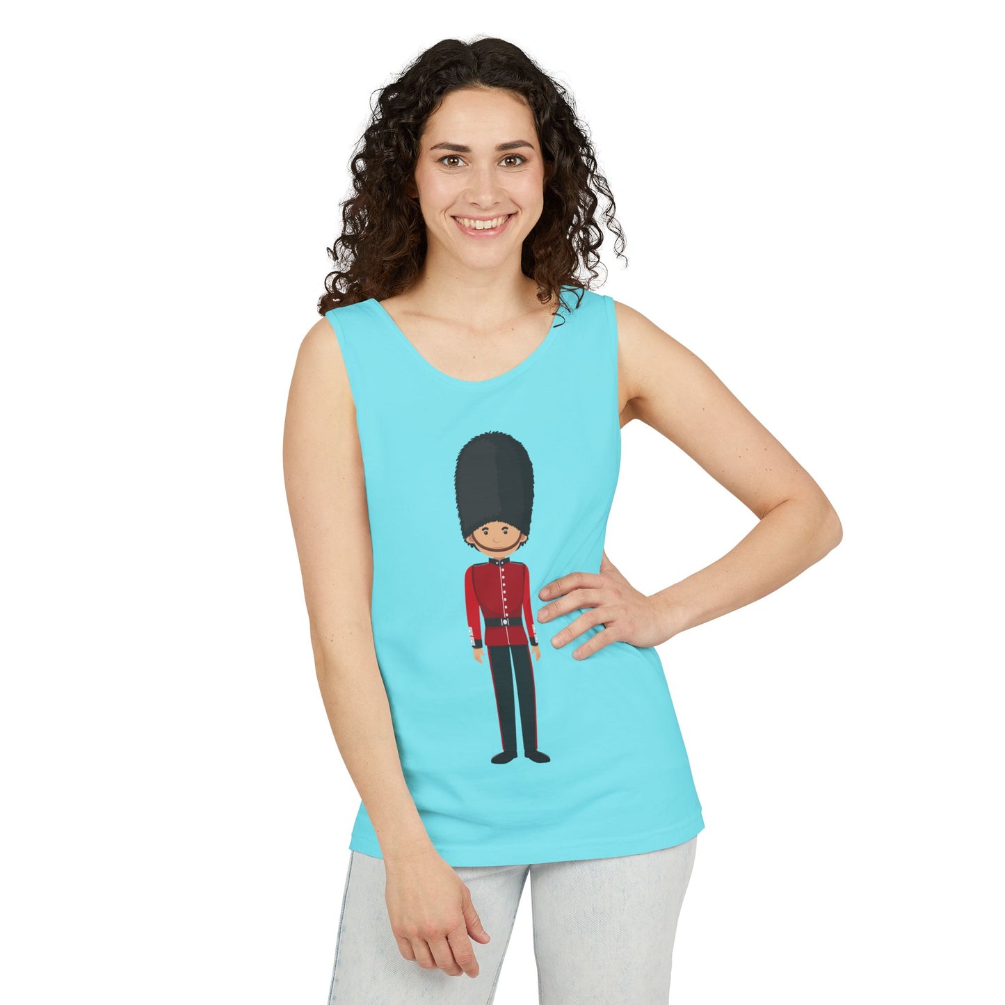 Unisex Garment-Dyed Tank Top - British Soldier - Classic Military Elegance and Honor