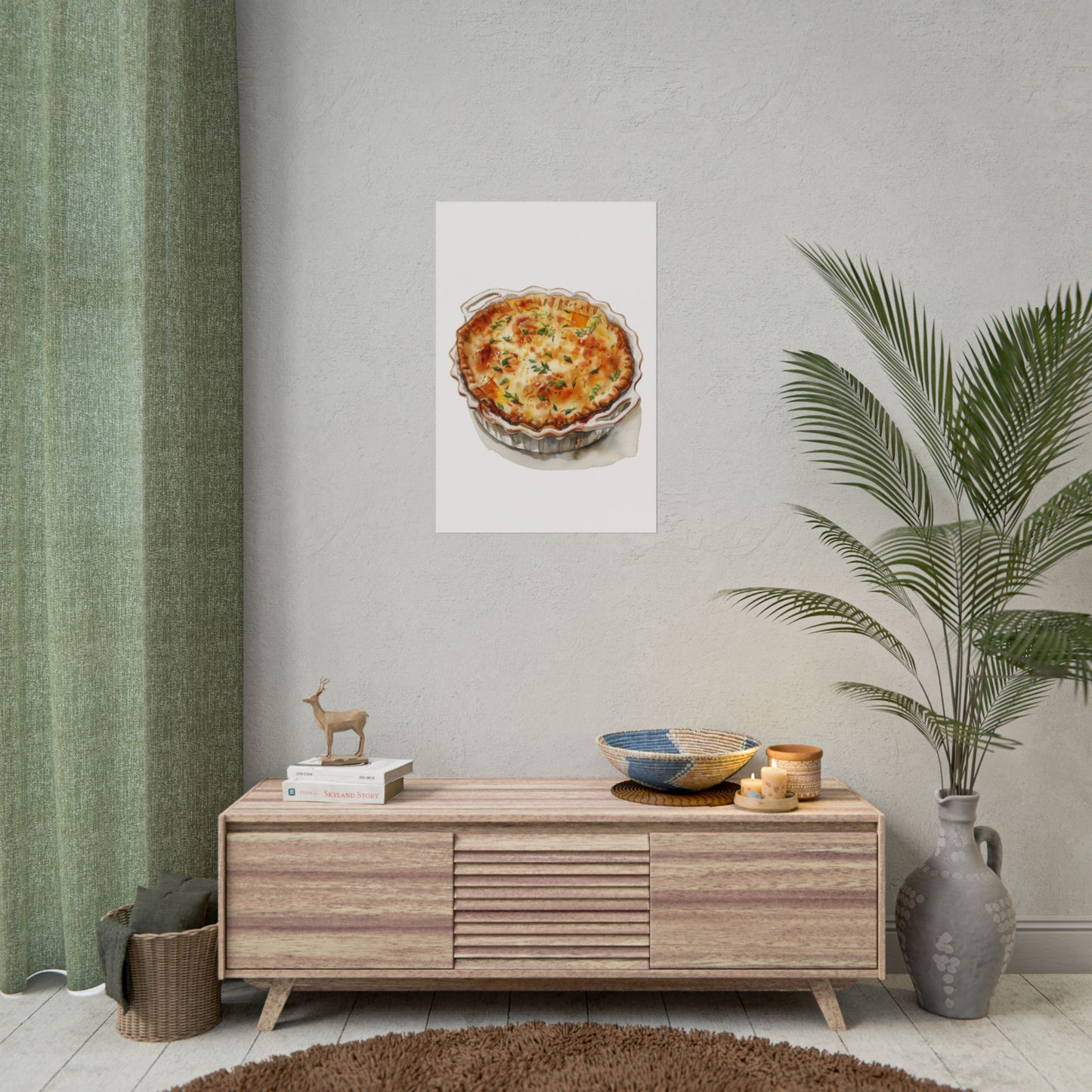 Delicious Quiche Rolled Posters for Kitchen Decor, Culinary Art, Foodie Wall Art, Gift for Chefs, Cooking Enthusiasts, Home Decor