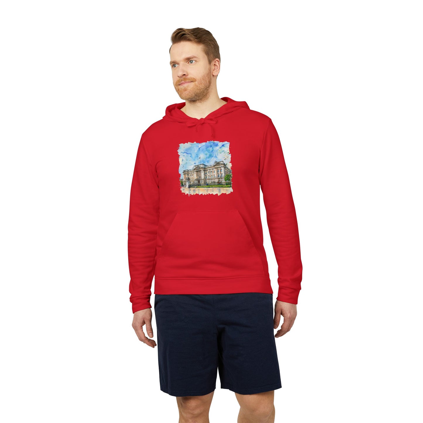 adidas Unisex Fleece Hoodie - Breathe Easy - A Serene Cloudscape