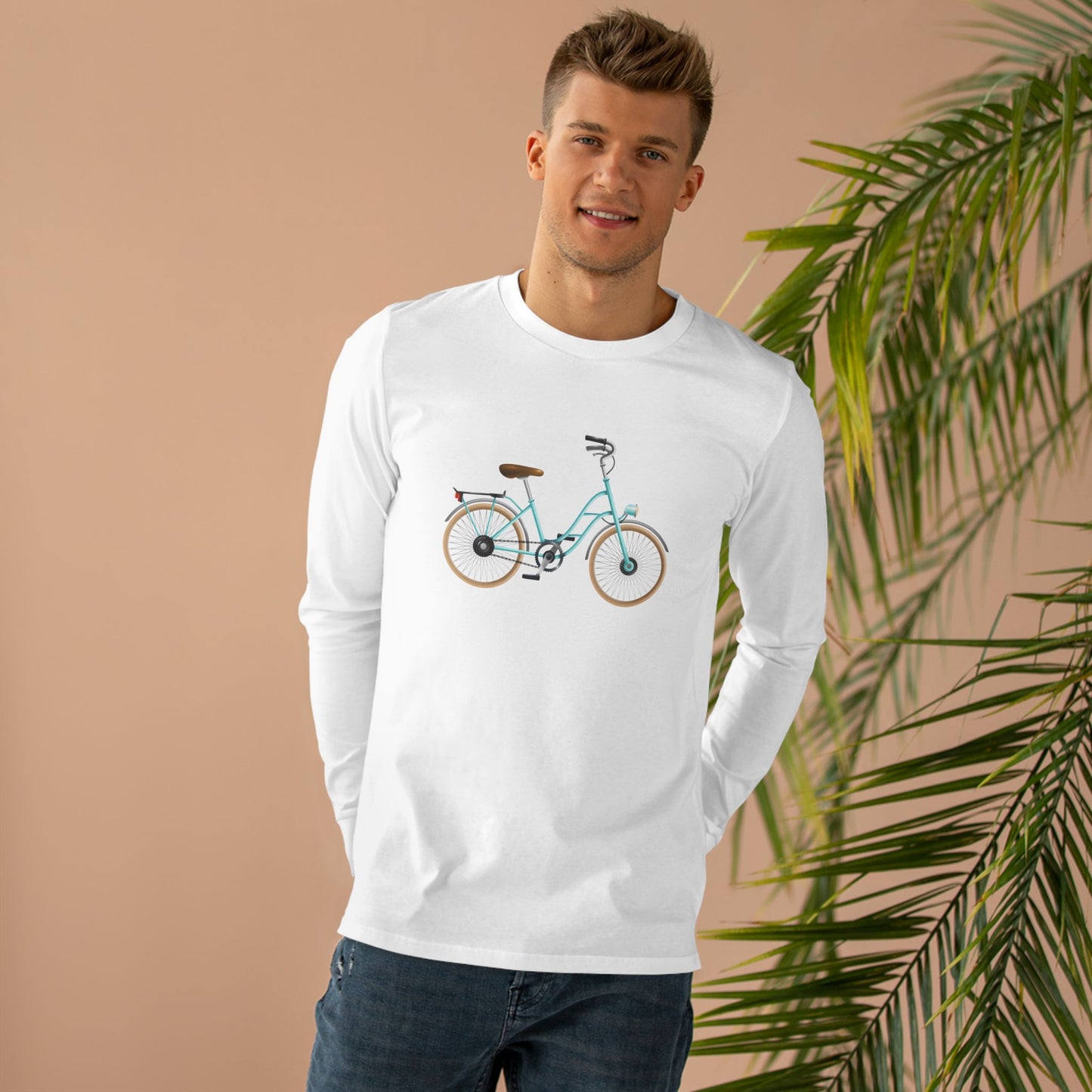 Men’s Base Longsleeve Tee - Vintage British Bicycle