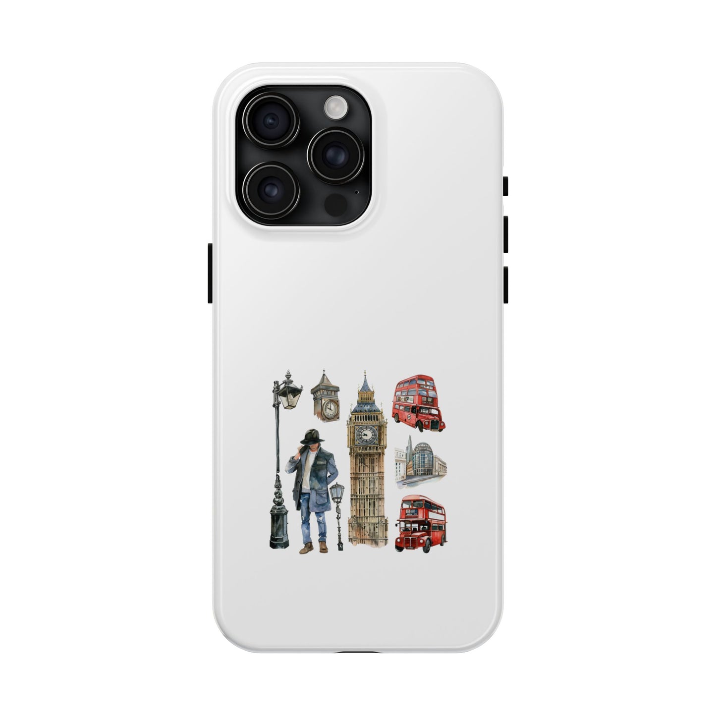 London Scene Tough Phone Case - Durable Protection with Iconic UK Landmarks