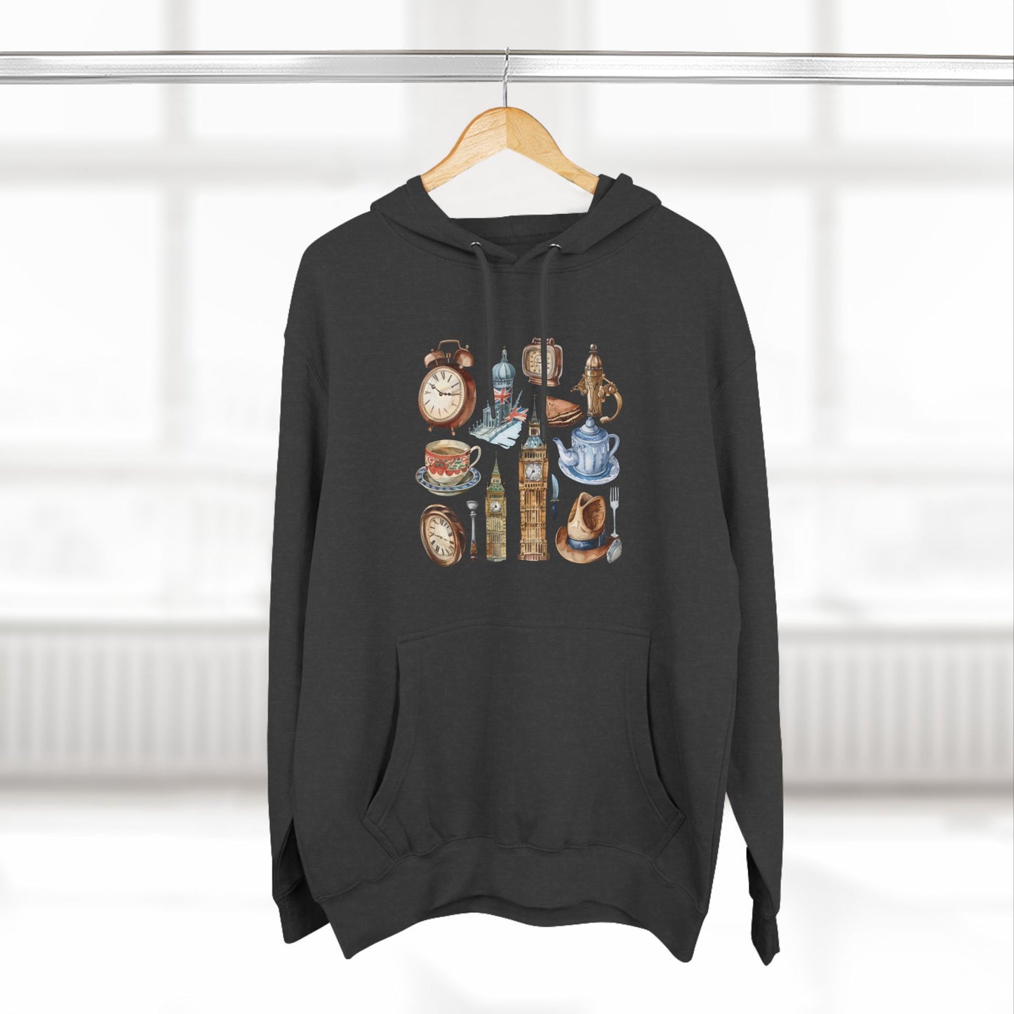 Vintage England Iconic Three-Panel Fleece Hoodie