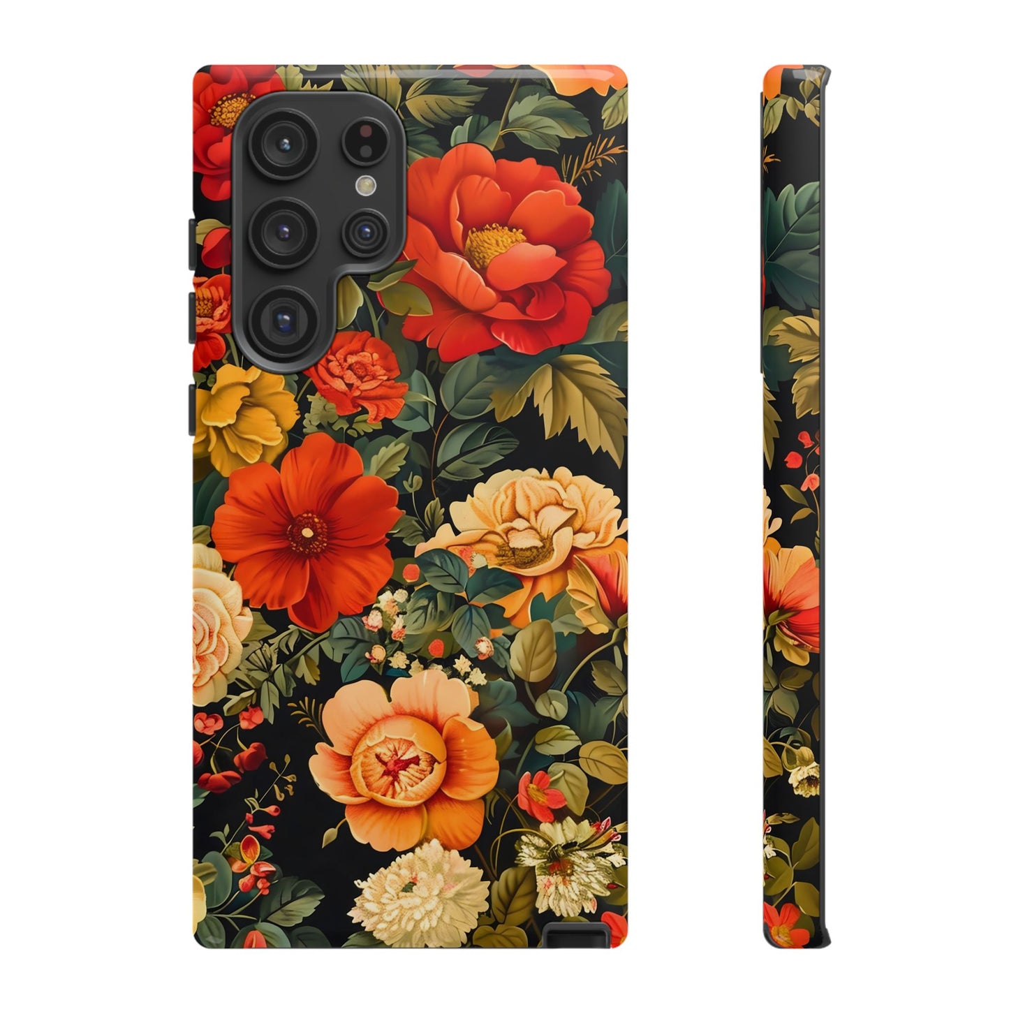 Floral Phone Case, Tough Cases, Decorative Tech Accessories, Gift for Her, Nature Lover Gift, Boho Style Case, Spring Floral Cover