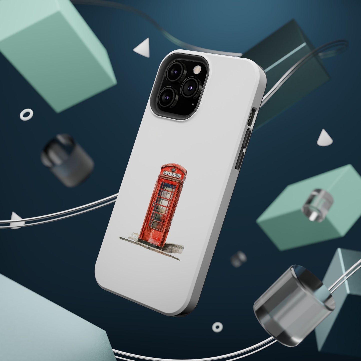 Red Telephone Booth Phone Case, Magnetic Tough Cases for Protection, Unique Gift for Phone Lovers, British Theme, Travel Accessory