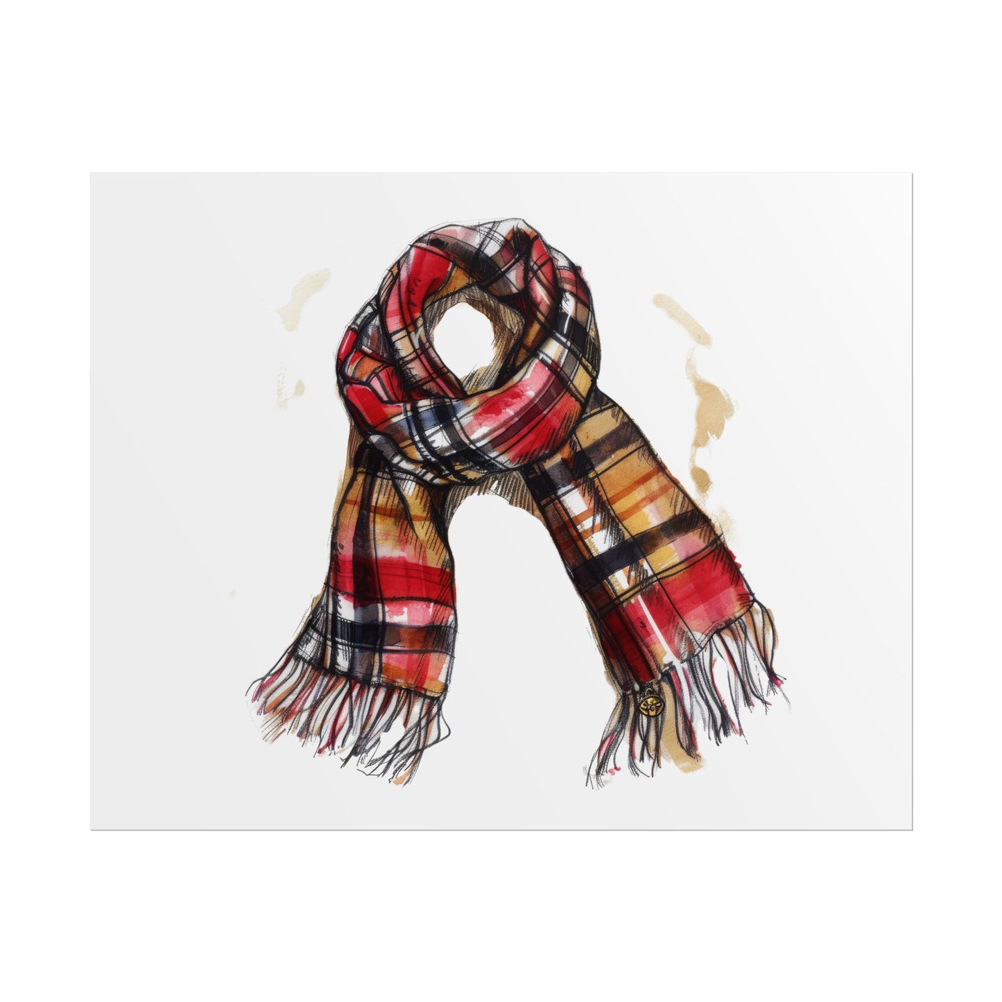 Cozy Scarf Wall Art - Fall Decor for Home, Rustic Style, Gift for Her, Cozy Vibes, Autumn Aesthetic