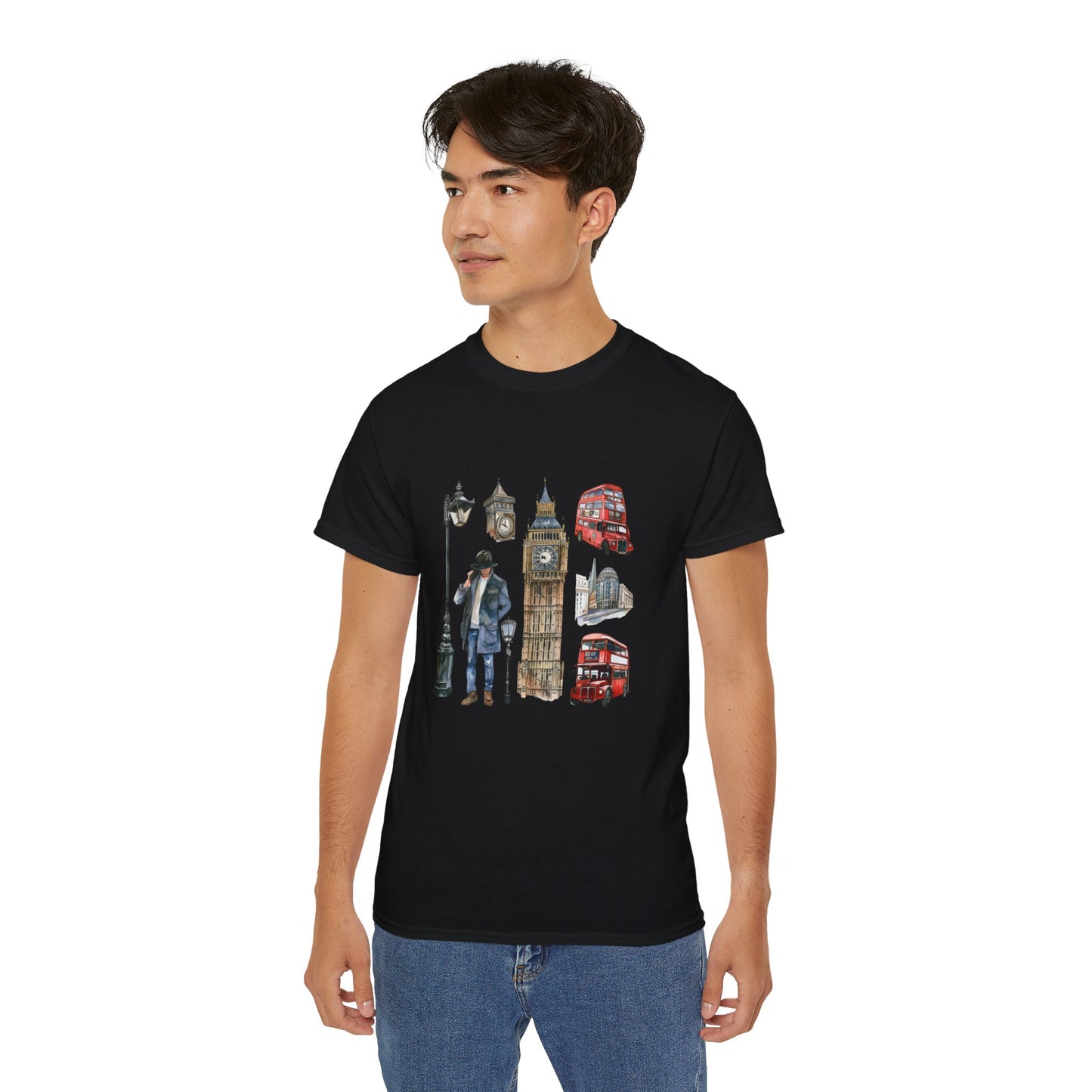 Unisex Ultra Cotton Tee Breathable - Vintage England Icons