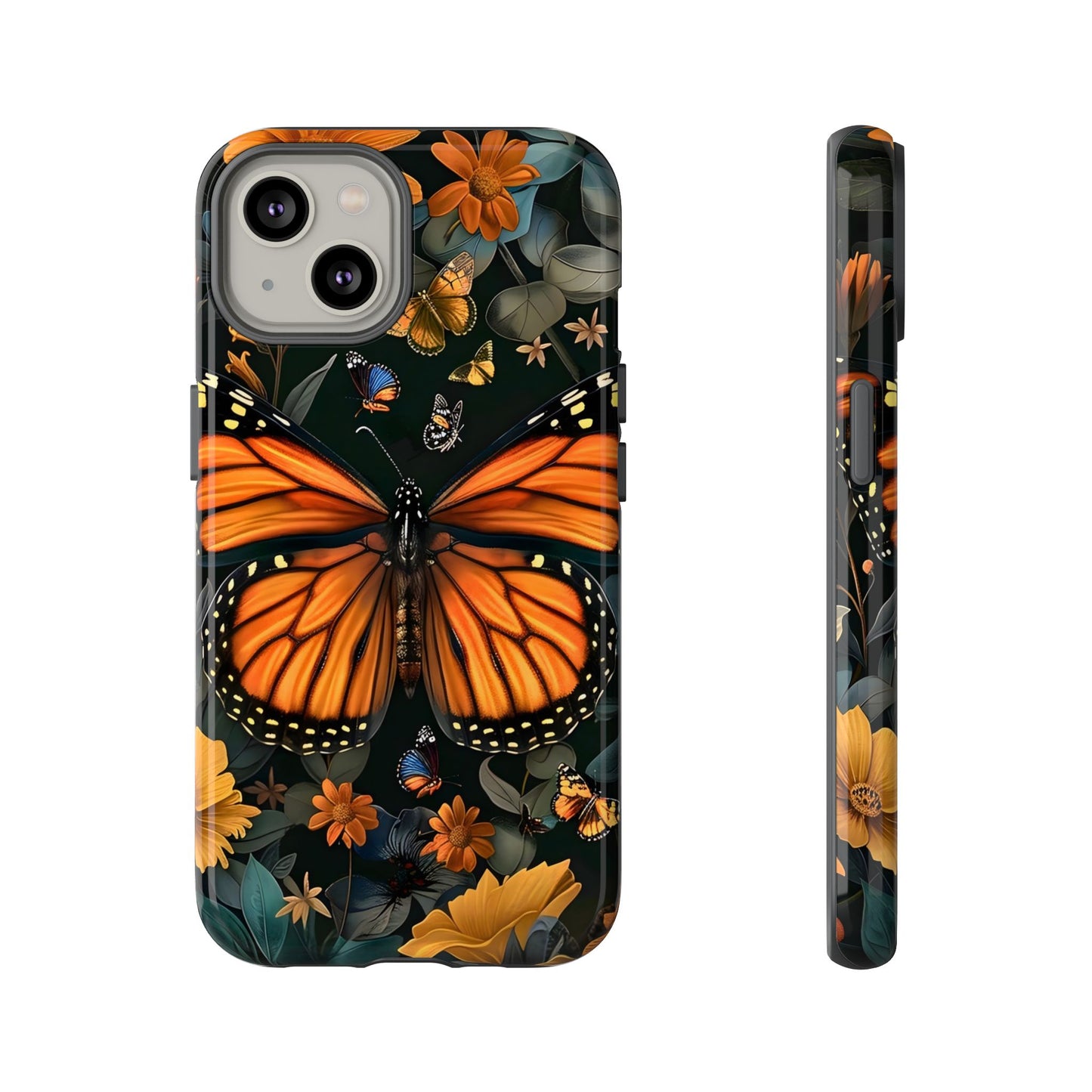 Monarch Butterfly Phone Case, Tough Cases, Nature Lover Gift, Floral Mobile Cover, Eco-Friendly Phone Accessory, Butterfly Design